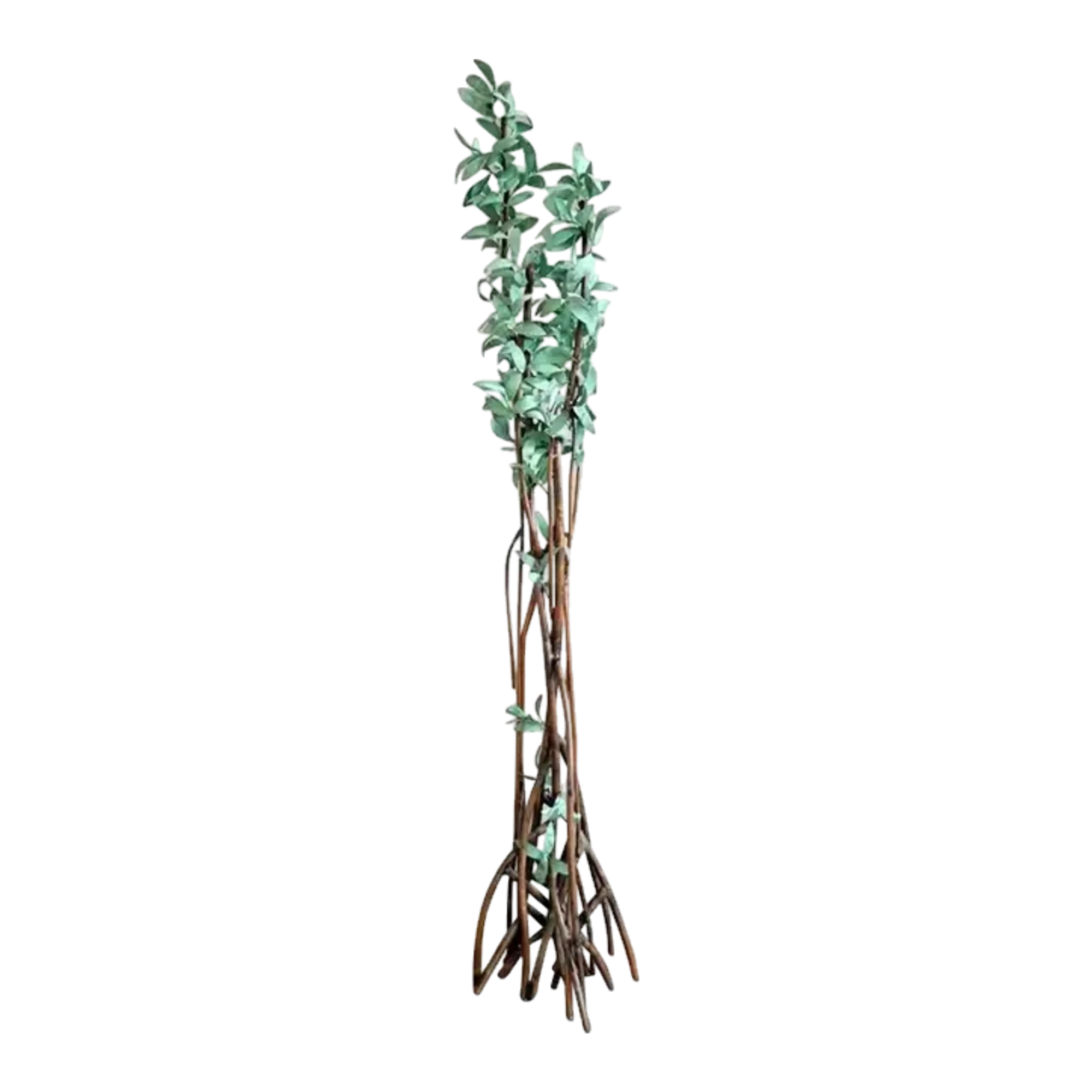 Vintage Boho Patinated Copper Tree Sculpture