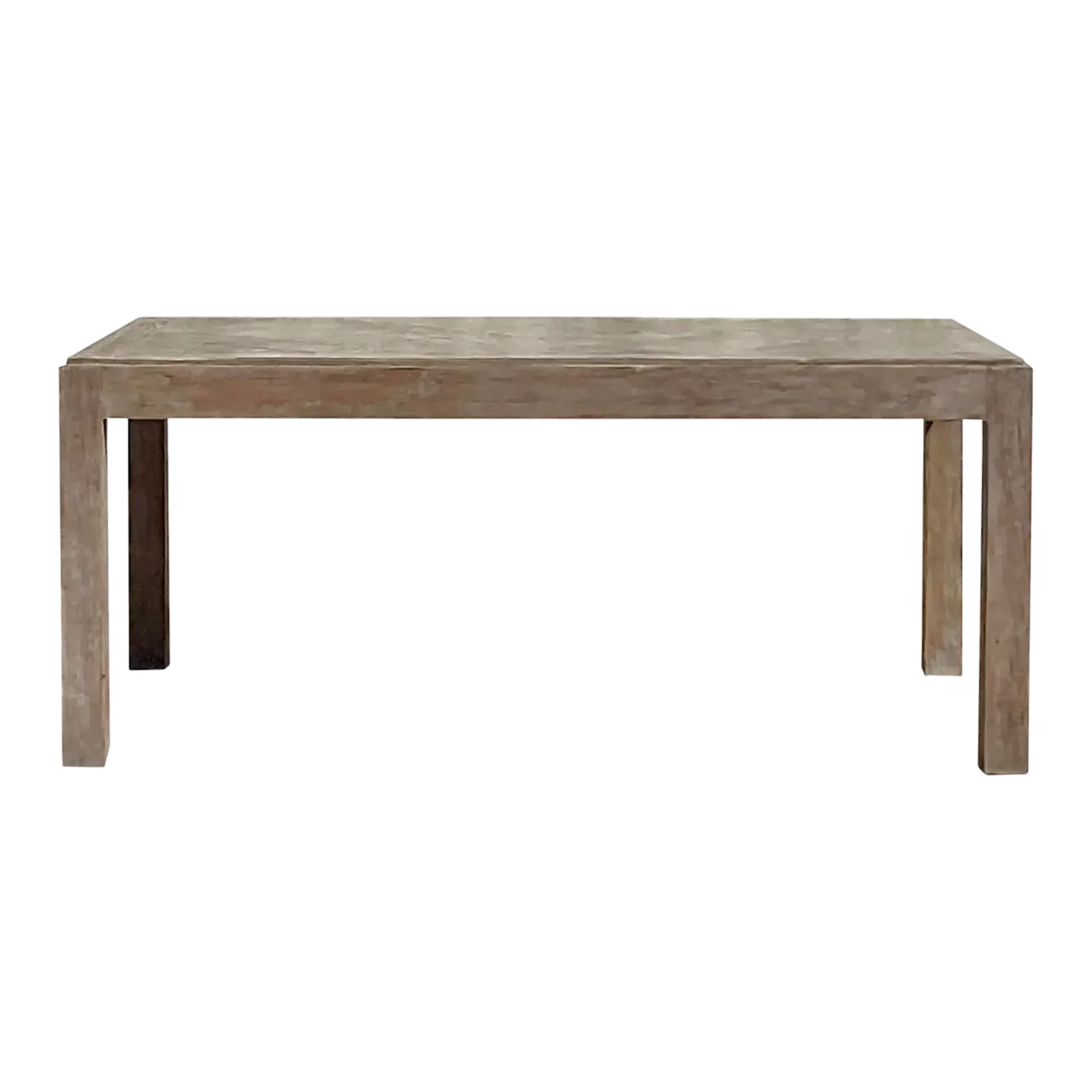 Vintage Boho Patinated Lattice Parsons Coffee Table