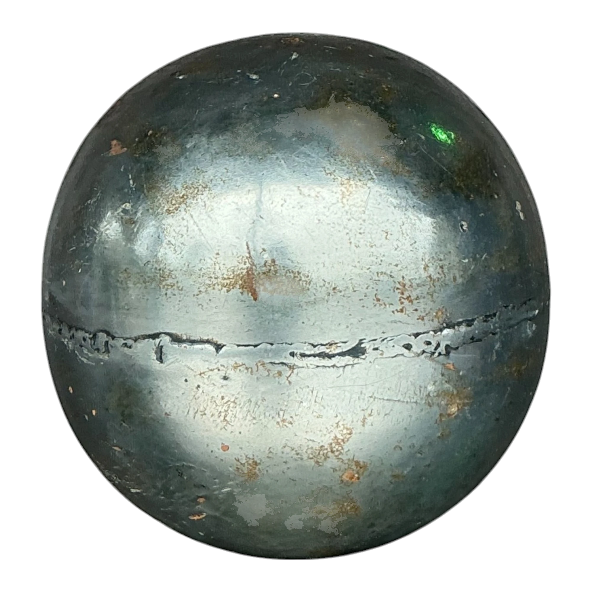 Vintage Boho Patinated Metal Sphere