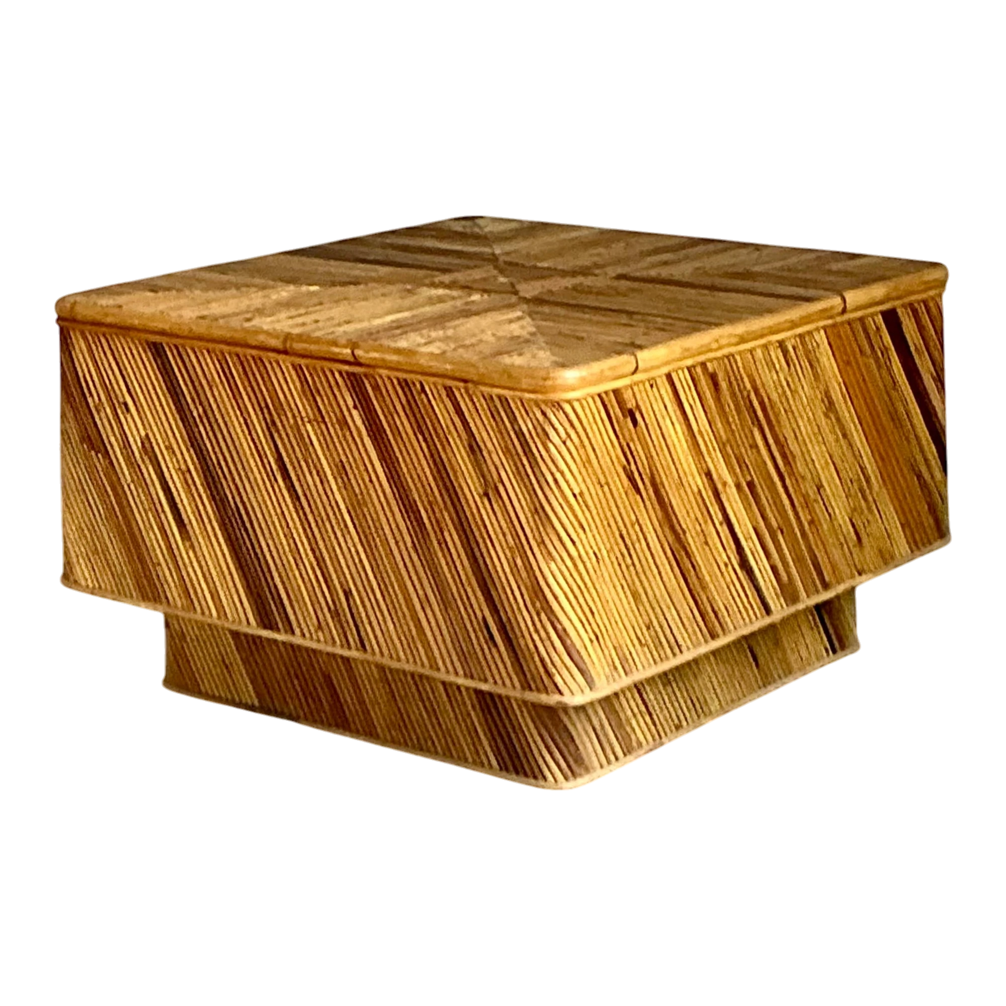 Vintage Boho Pencil Reed Coffee Table