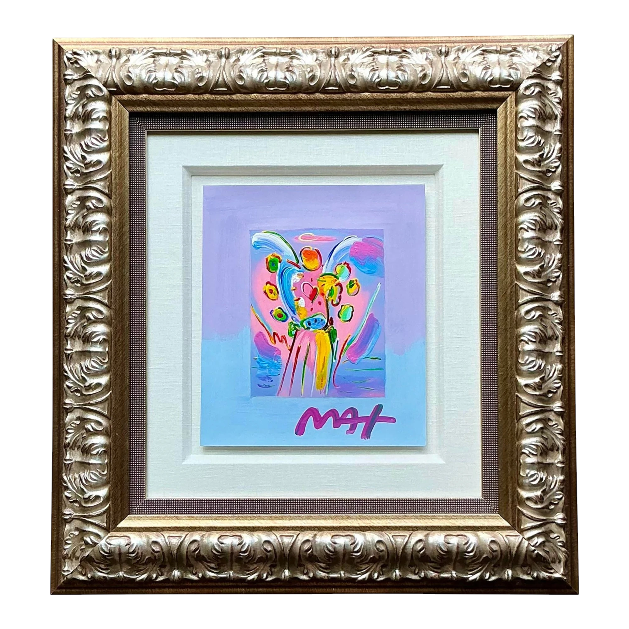 Vintage Boho Peter Max Hand Painted Serigraph