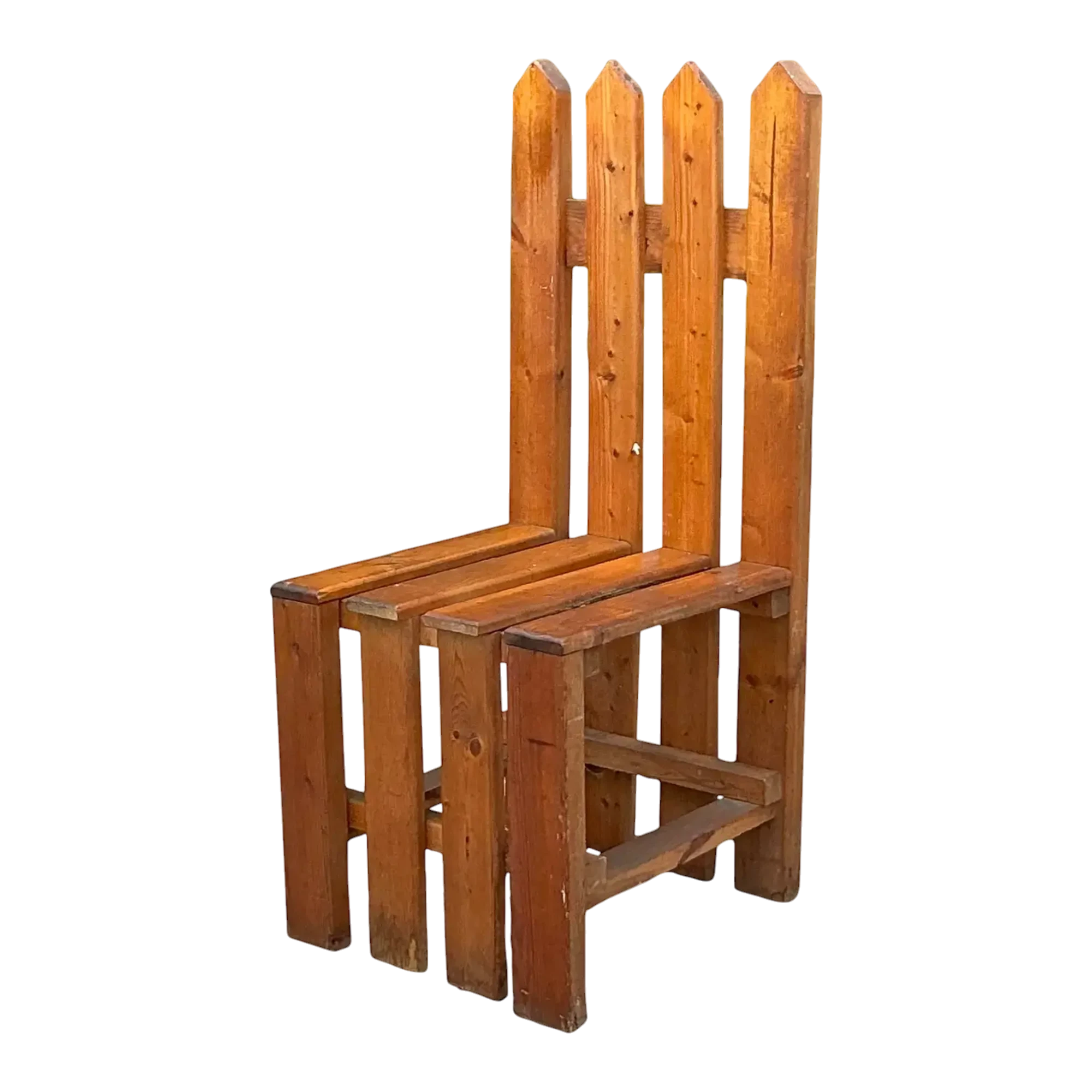 Vintage Boho Picket Fence Chair