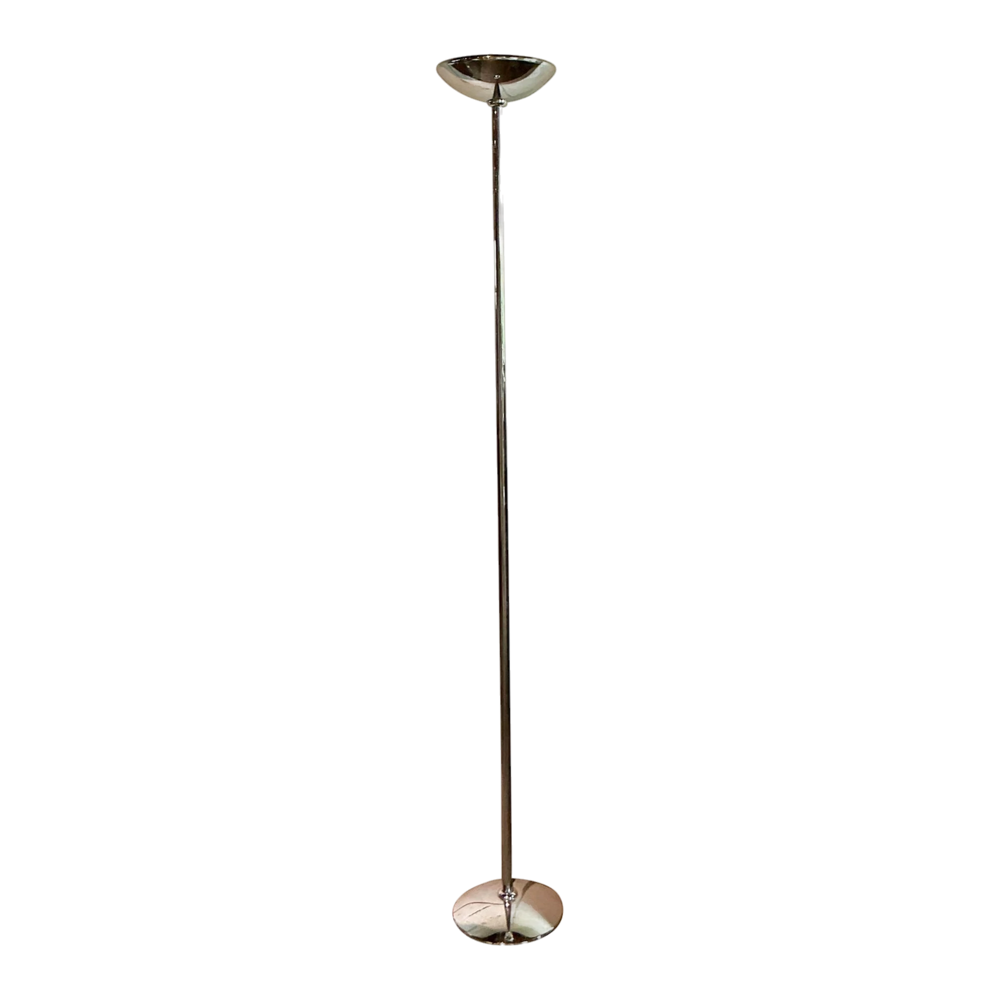 Vintage Boho Polished Chrome Halogen Floor Lamp