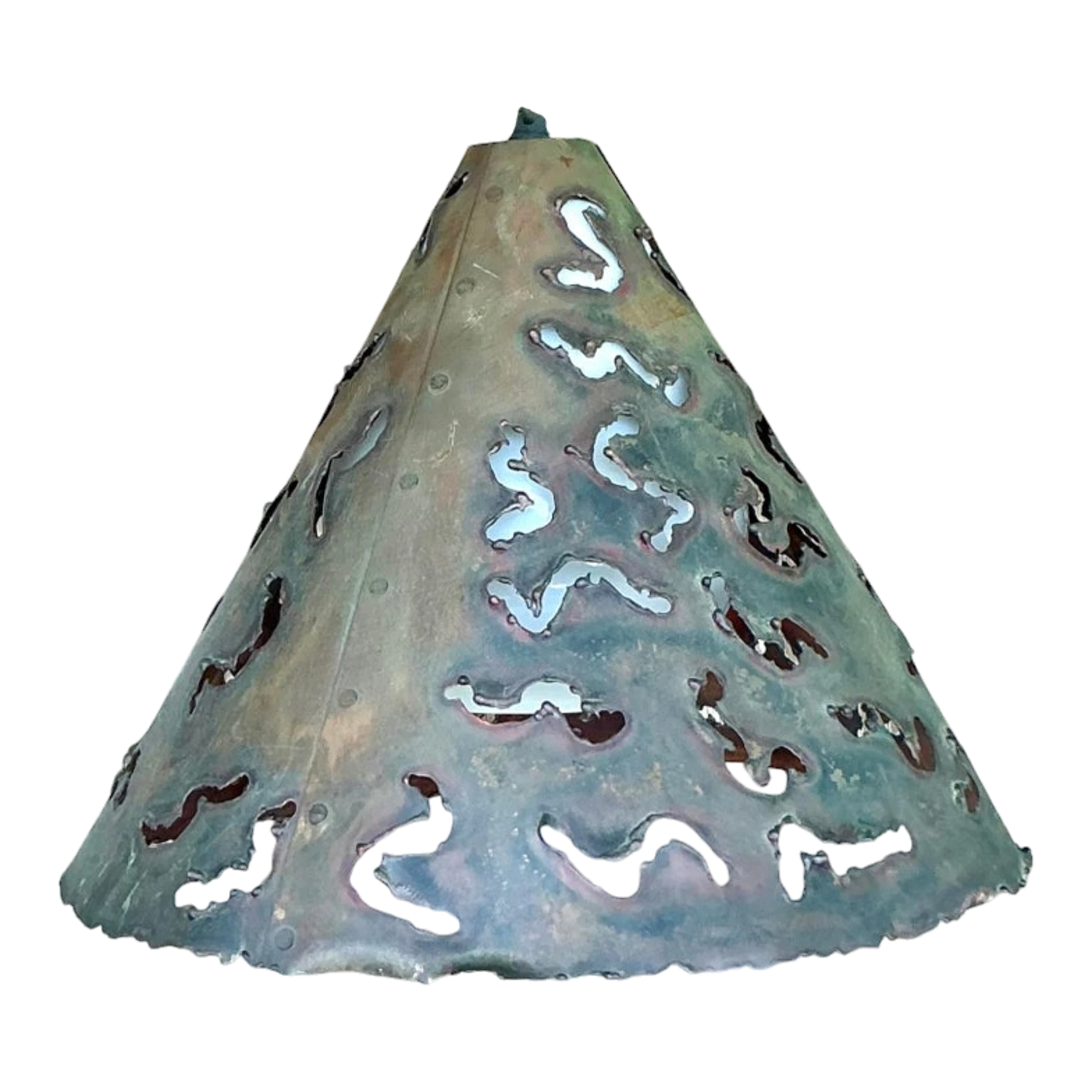 Vintage Boho Punch Cut Cone Pendant