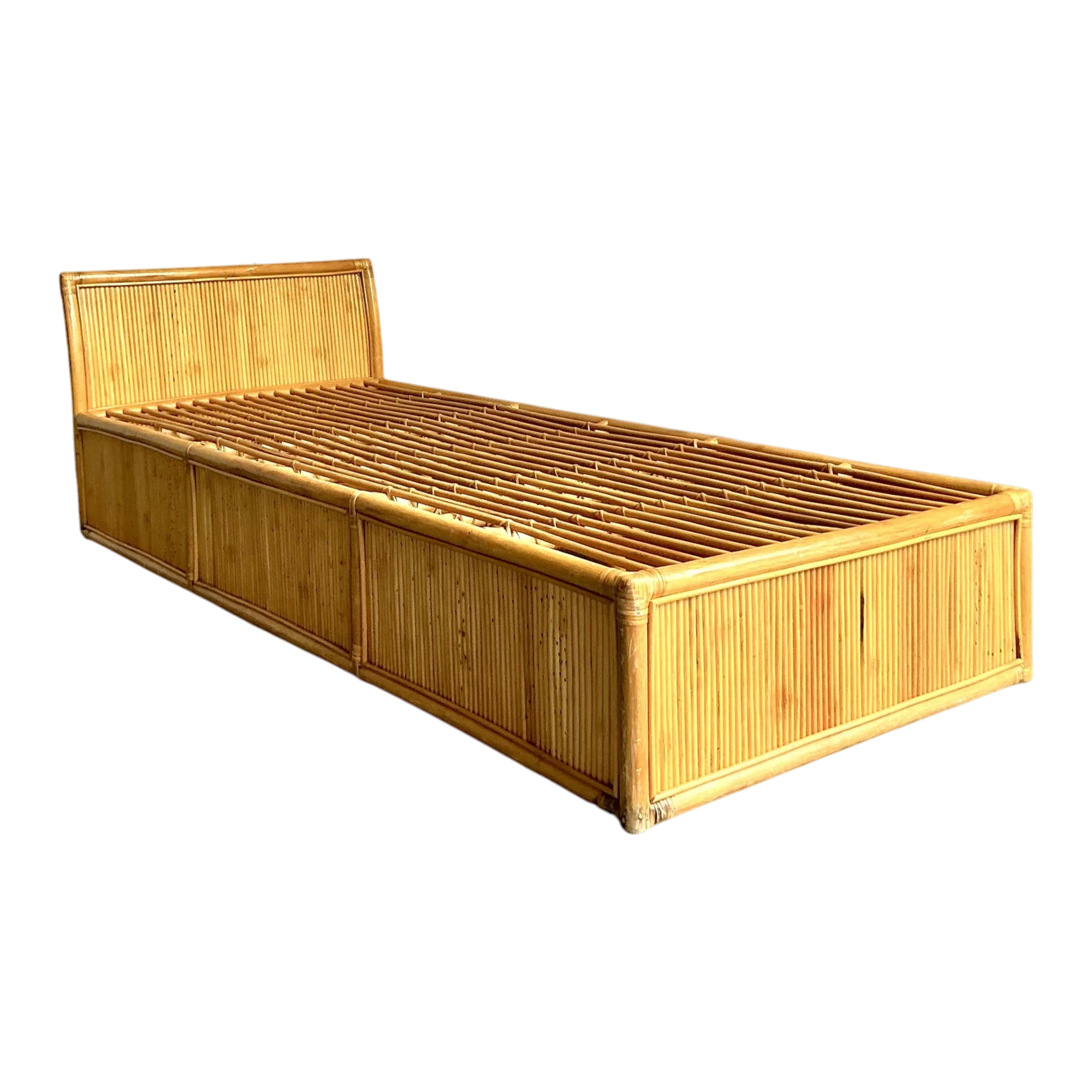 Vintage Boho Rattan Day Bed