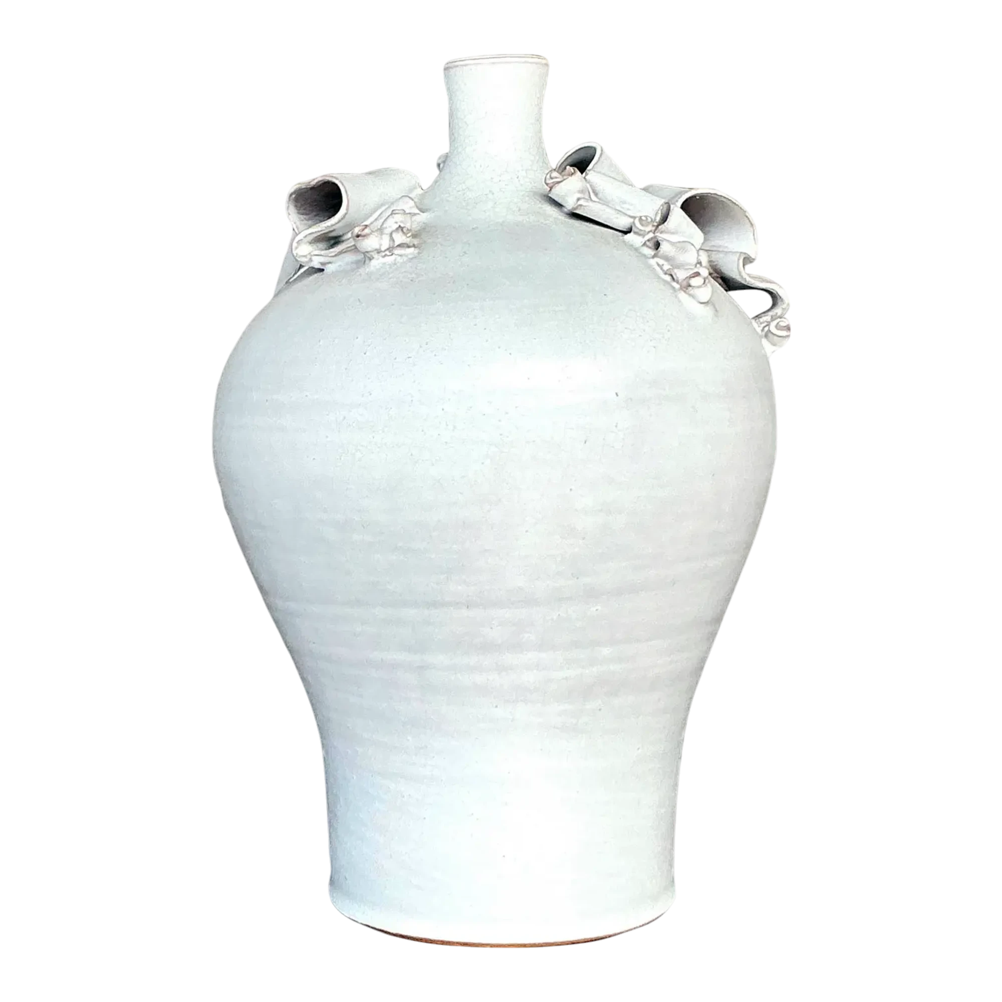 Vintage Boho Ribbons Studio Pottery Vase
