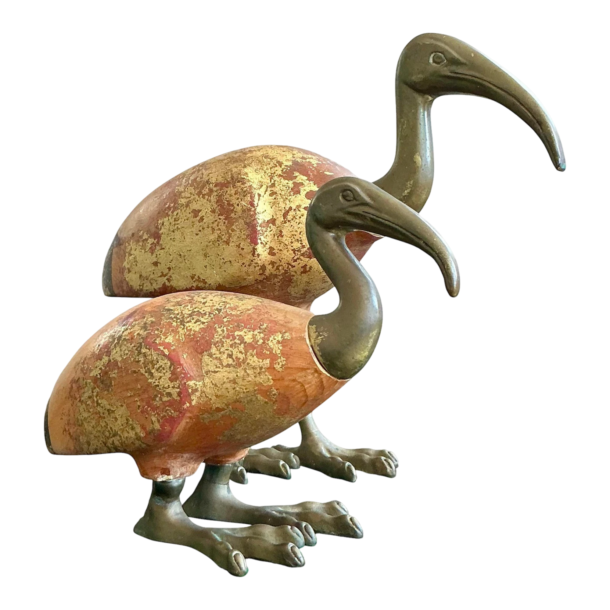 Vintage Boho Sarreid Brass Birds - Set of 2
