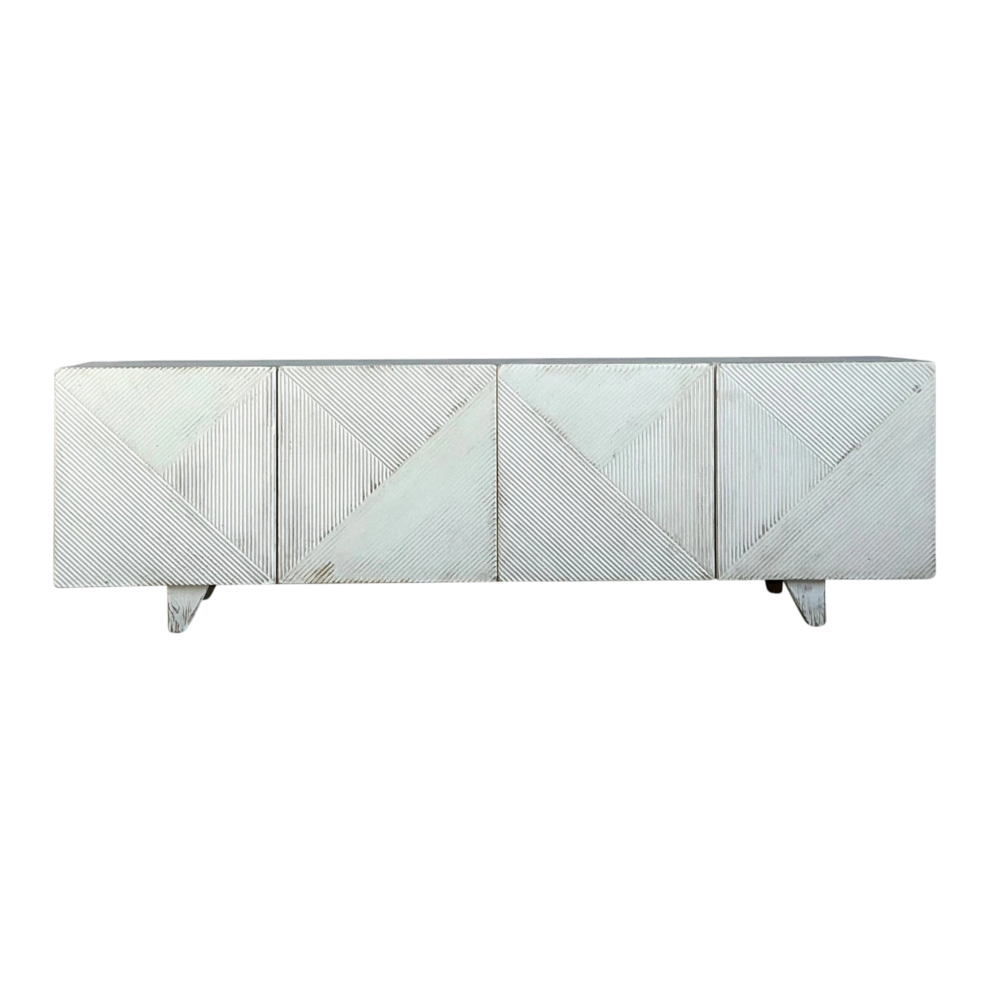 Vintage Boho Sarreid Chevron Credenza