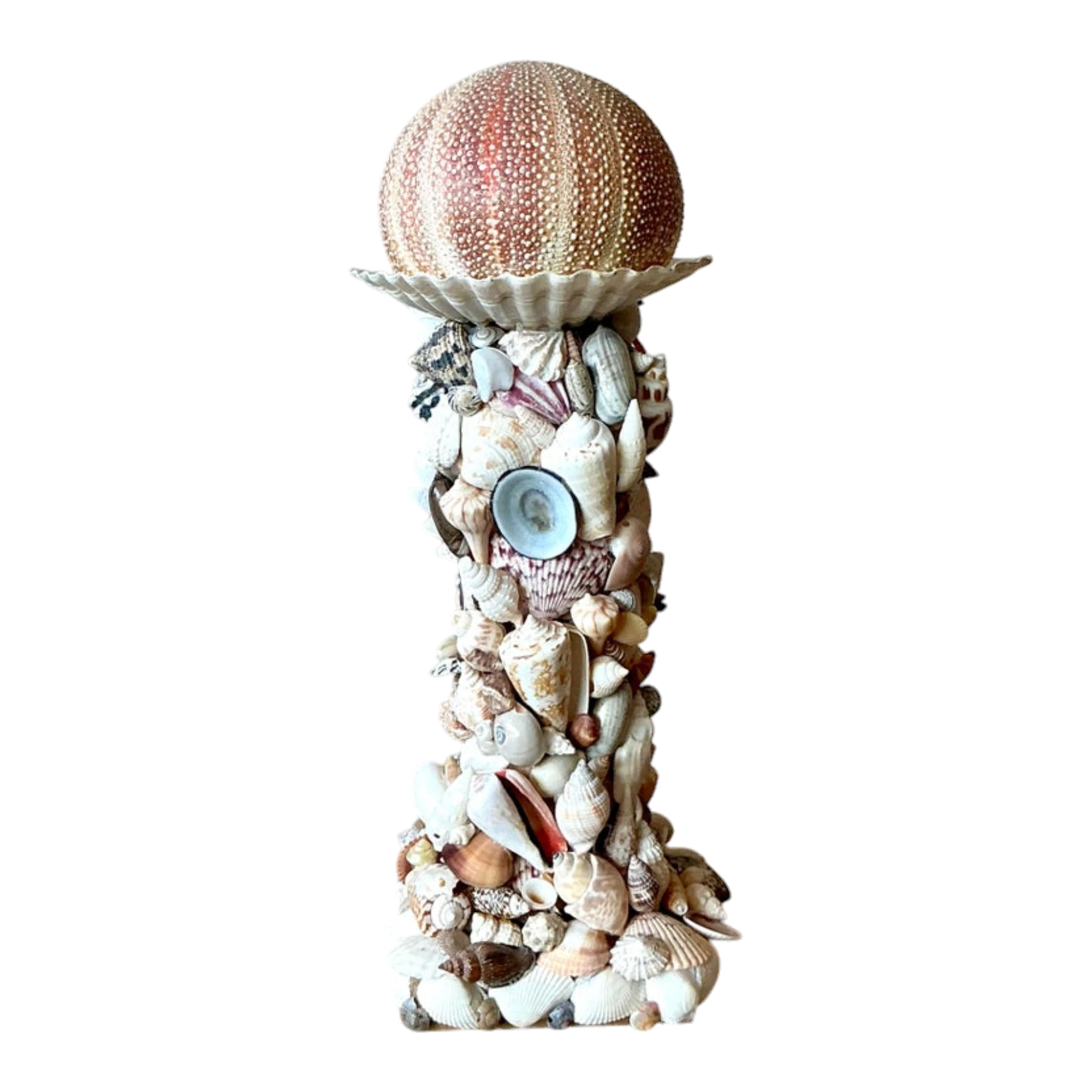 Vintage Boho Shell Encrusted Totem