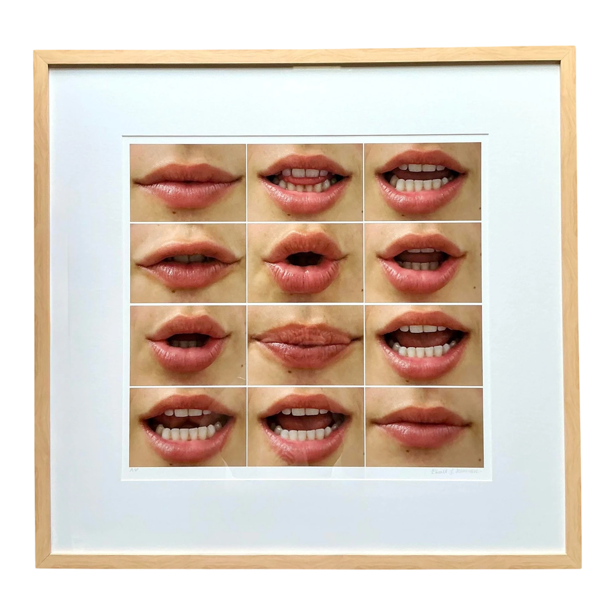 Vintage Boho Signed Ap Photo of “I Love You” on Rag Bright Paper
