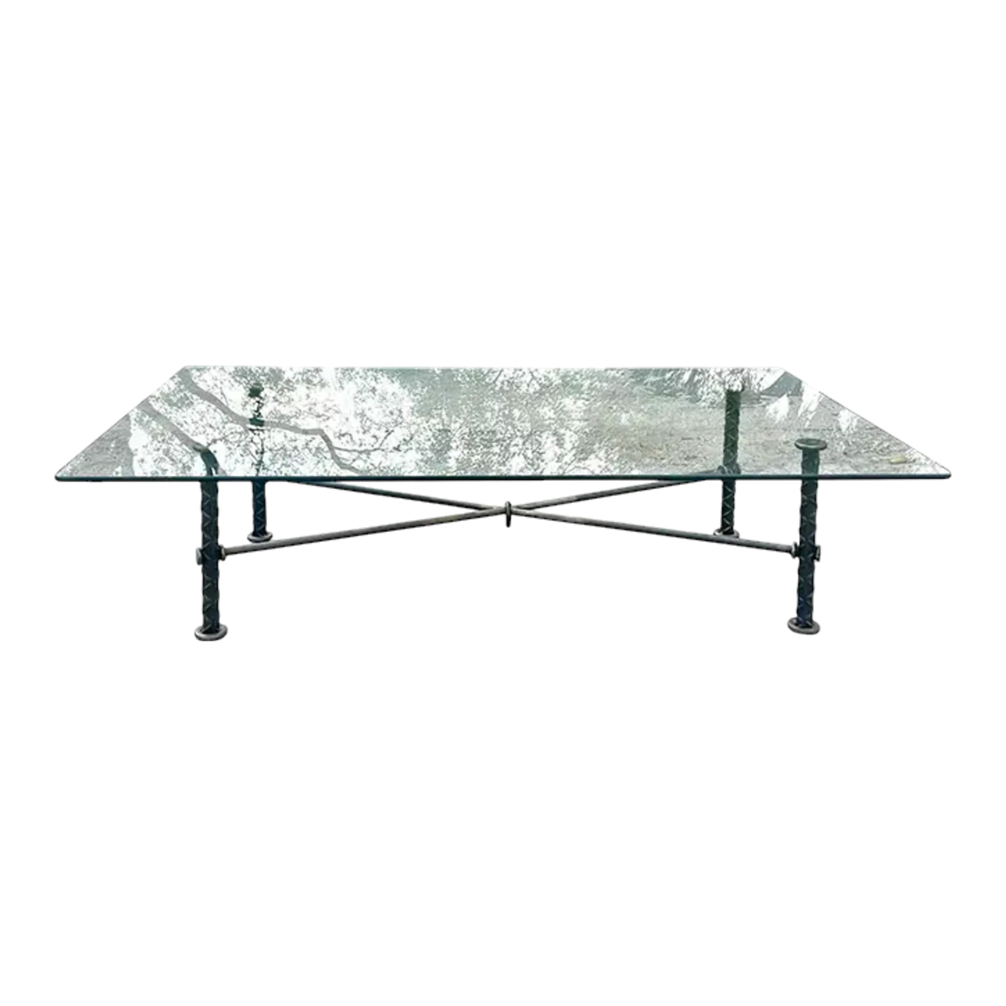 Vintage Boho Signed Ilana Goor Rebar Coffee Table