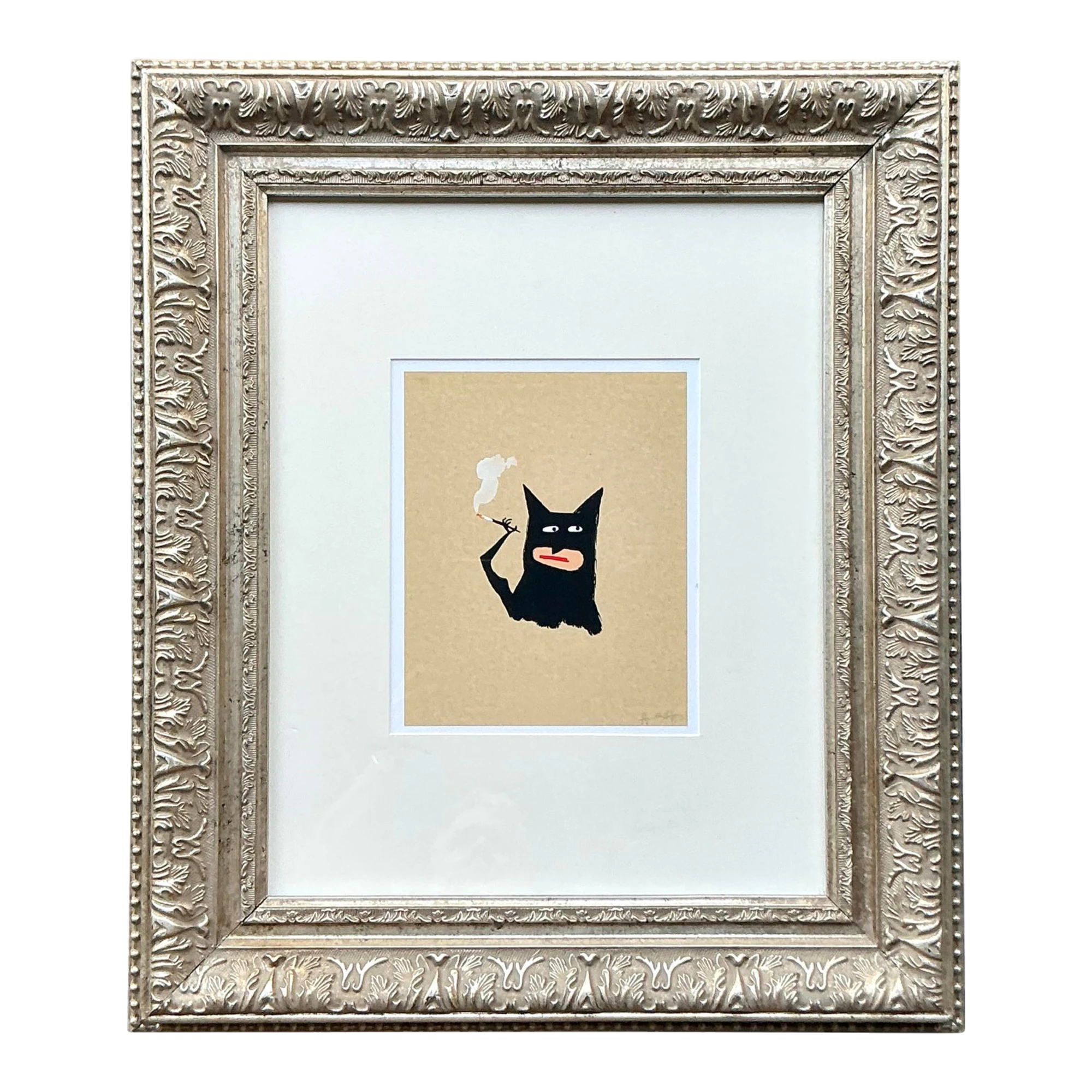 Vintage Boho Signed Masked Crusader Print