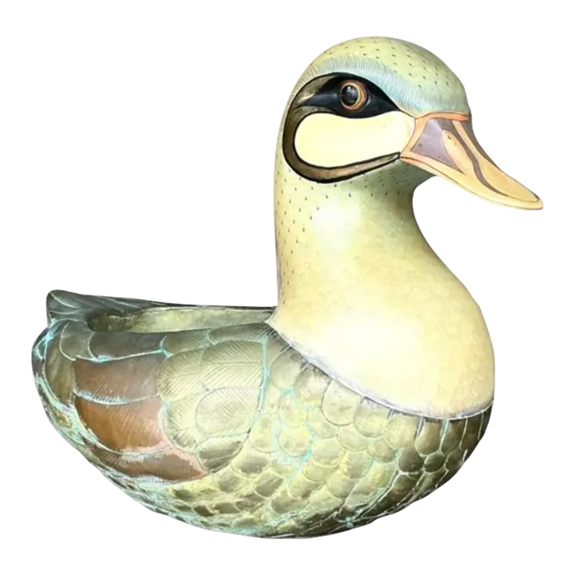 Vintage Boho Signed Sergio Bustamante Duck Planter