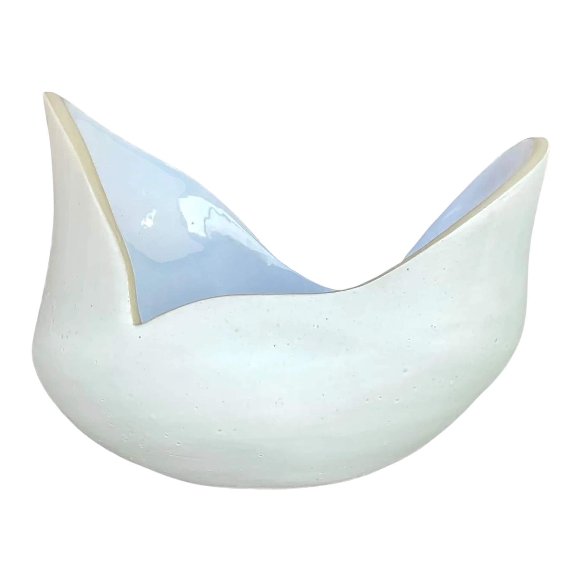 Vintage Boho Signed Slab Built Biomorphic Bowl