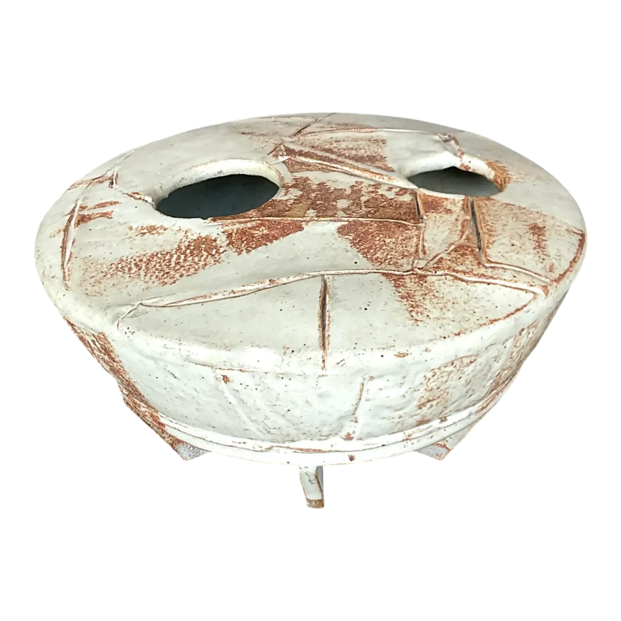 Vintage Boho Signed Studio Pottery Vase - Pottery, 10.5W x 4.5H