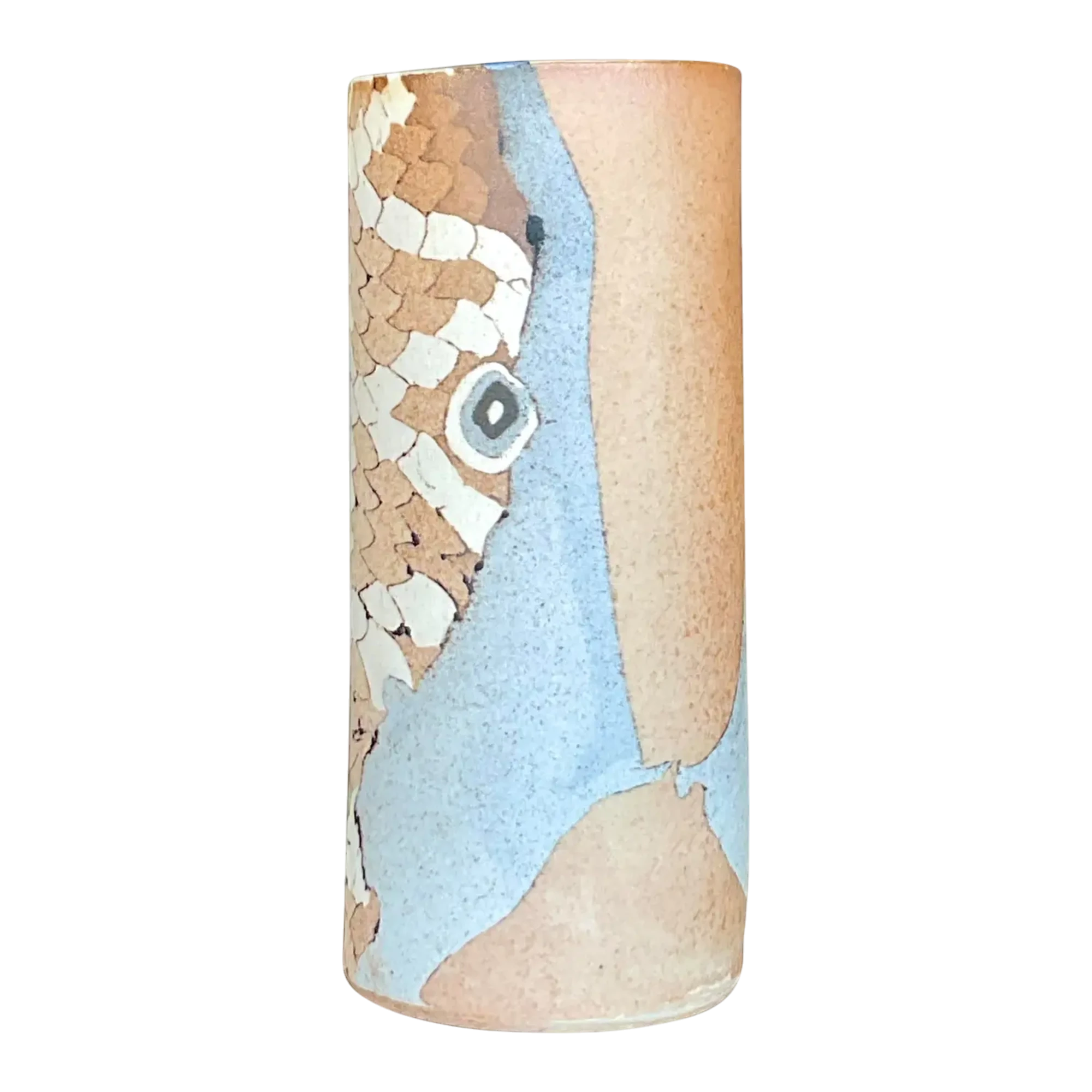 Vintage Boho Slab Built Studio Pottery Vase - Pottery, 2.75W x 6.5H