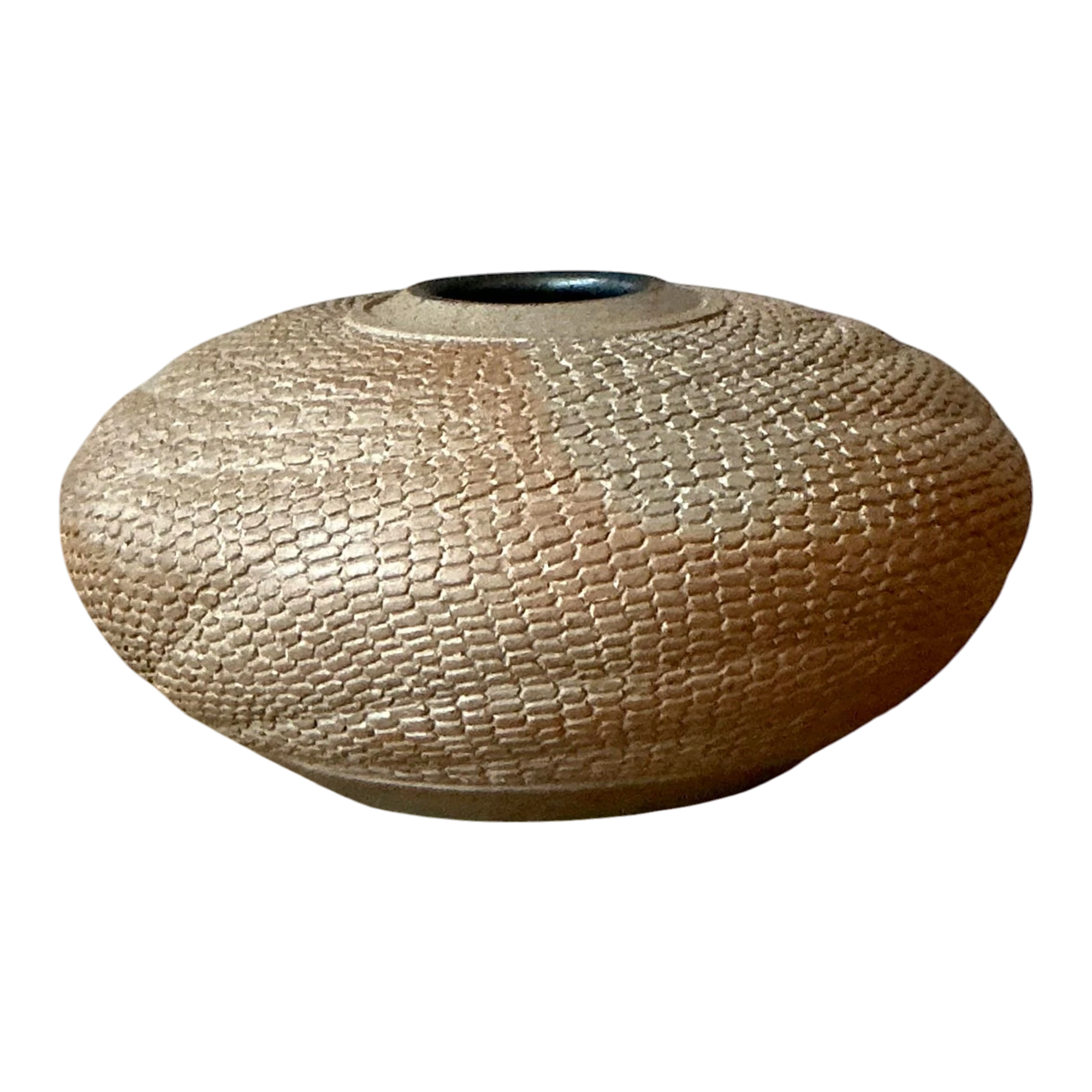 Vintage Boho Snake Skin Original Studio Pottery Vase