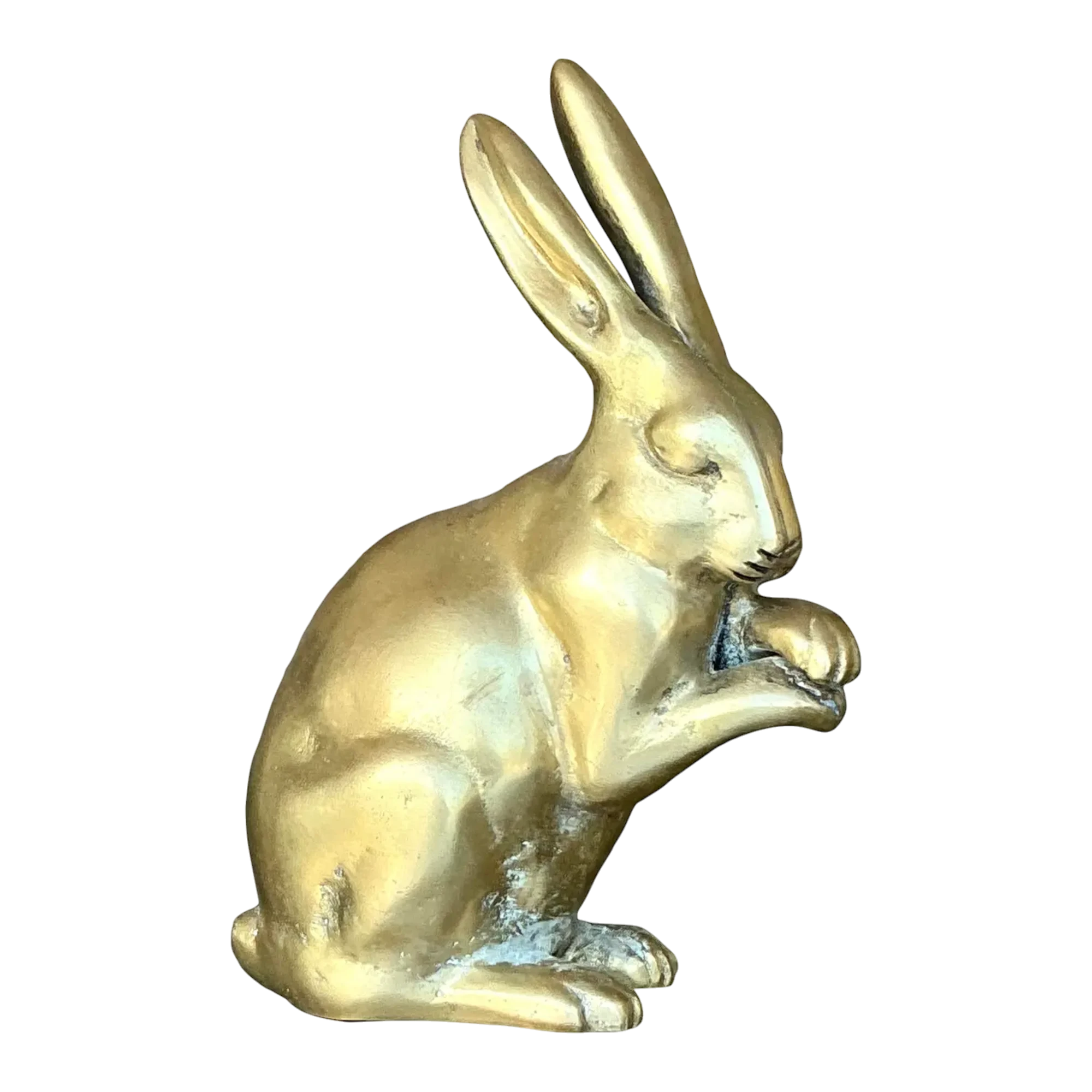 Vintage Boho Solid Brass Bunny
