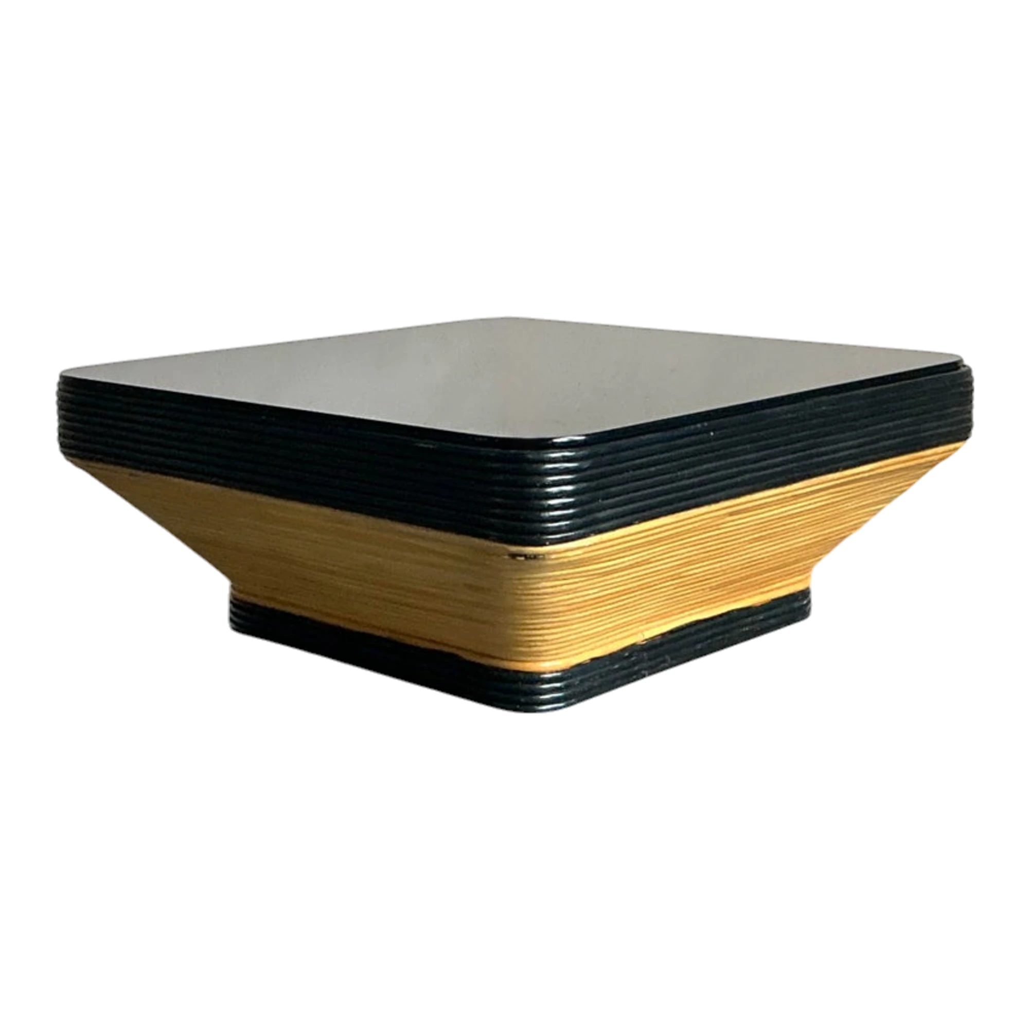 Vintage Boho Stacked Pencil Reed Coffee Table