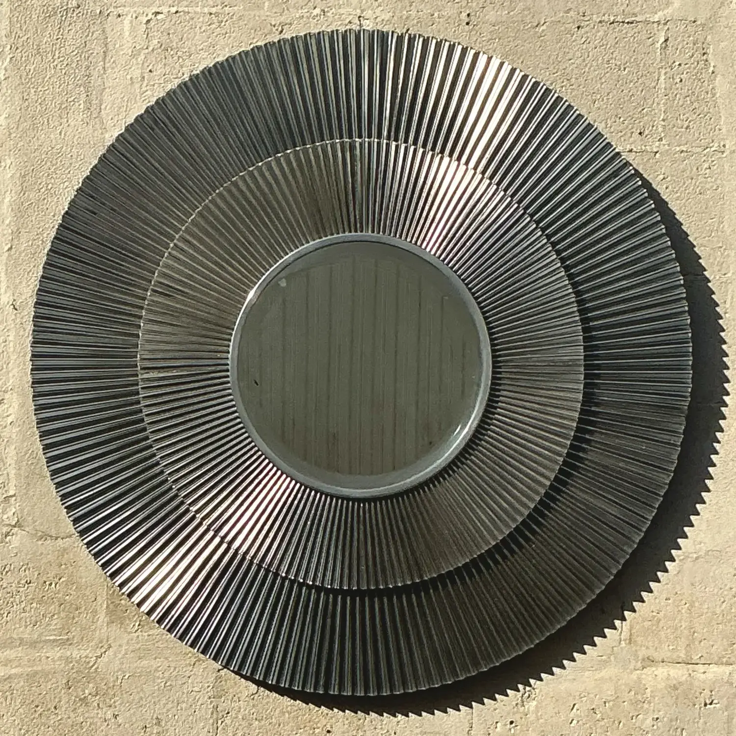 Vintage Boho Studio a Crimped Chrome Wall Mirror