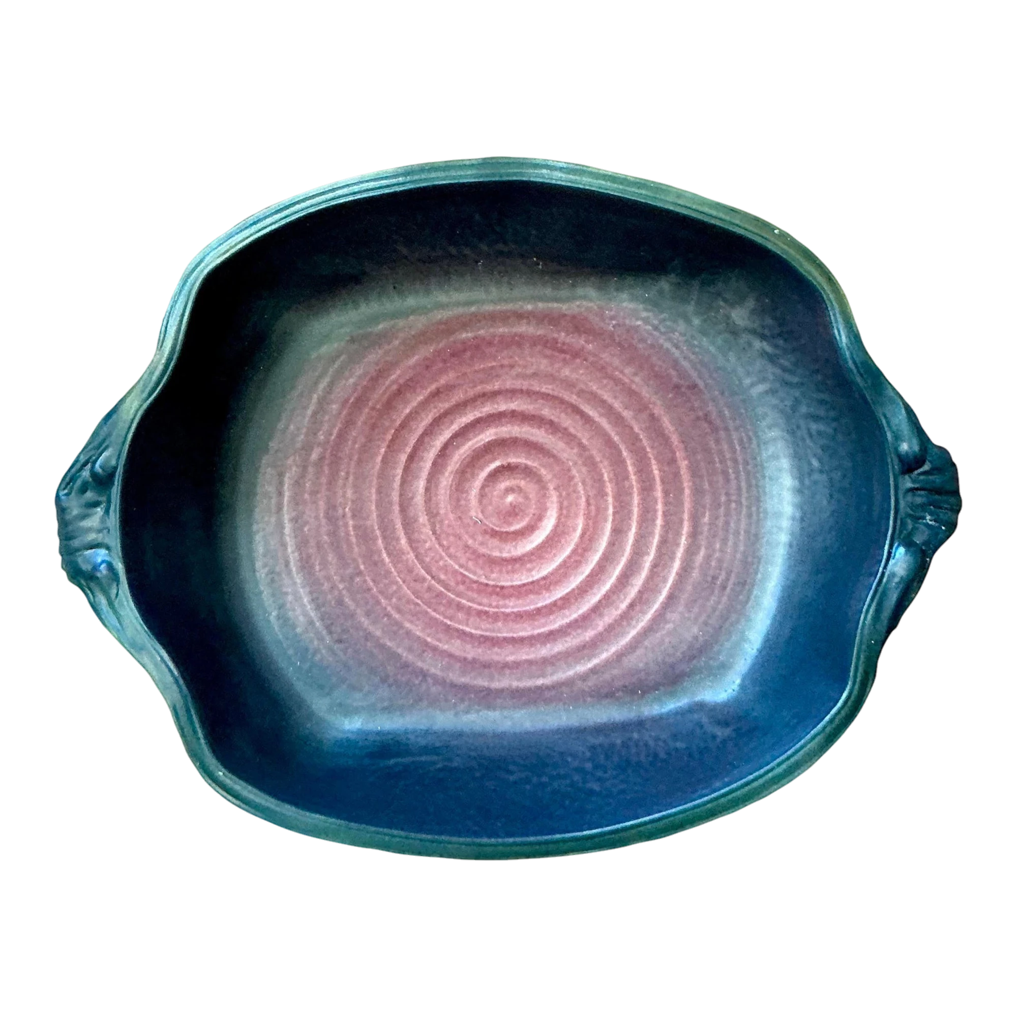Vintage Boho Studio Pottery Bowl - Ceramic, 14.5W x 11H