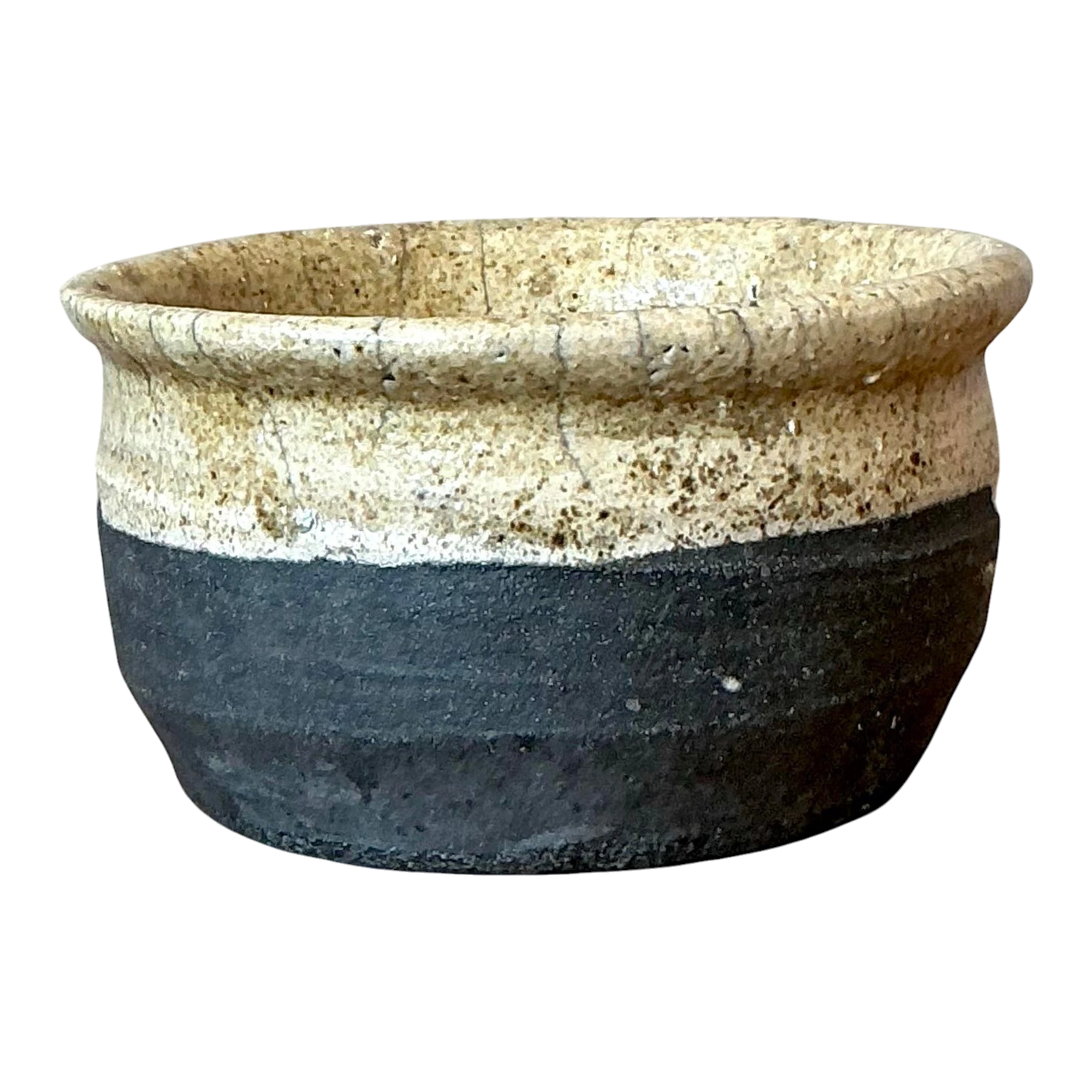 Vintage Boho Studio Pottery Bowl - Ceramic, 4.5W x 3H