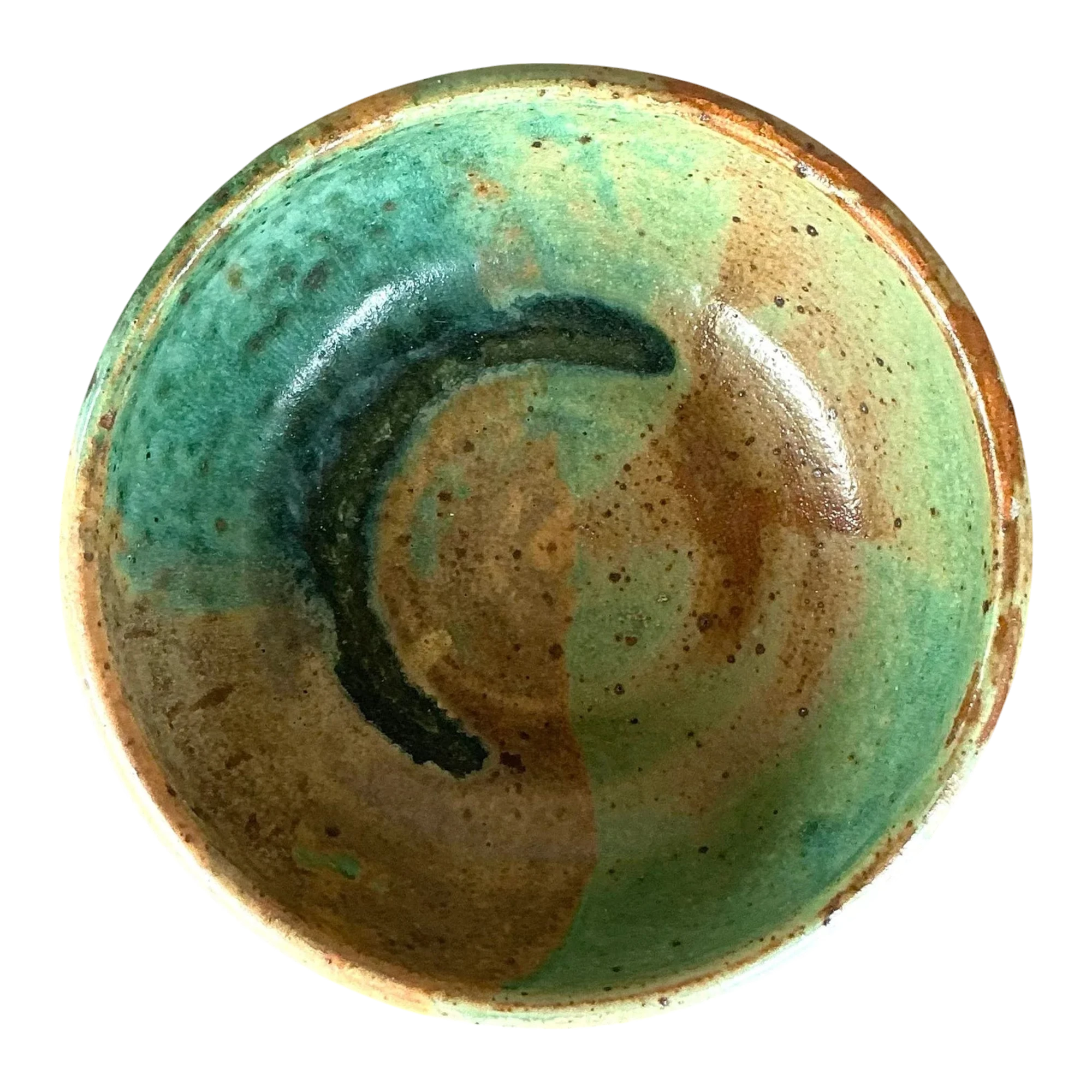 Vintage Boho Studio Pottery Bowl - Ceramic, 6W x 3H