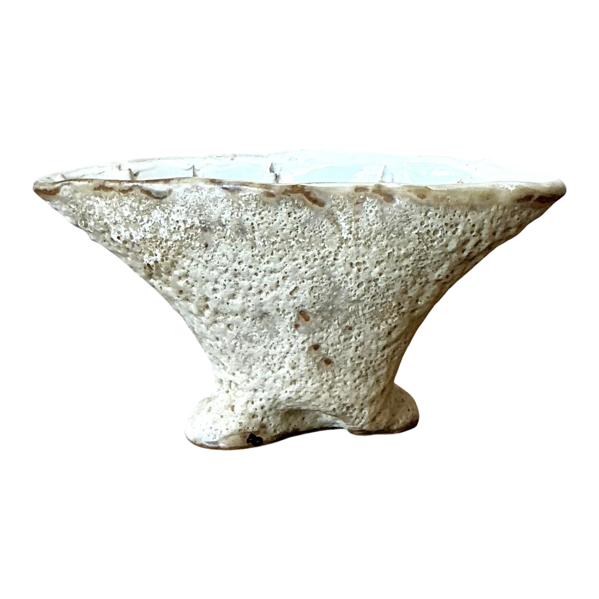 Vintage Boho Studio Pottery Bowl - Ceramic, 9.75W x 5H