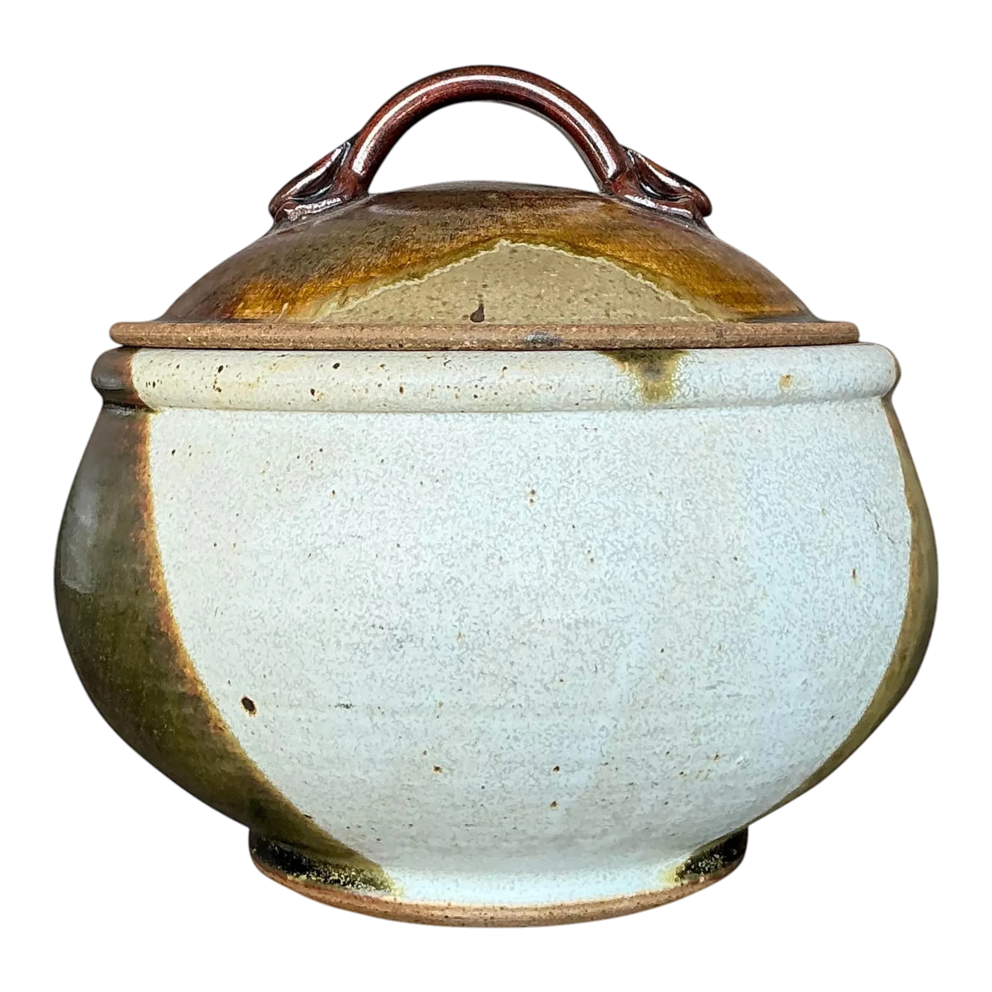Vintage Boho Studio Pottery Lidded Bowl
