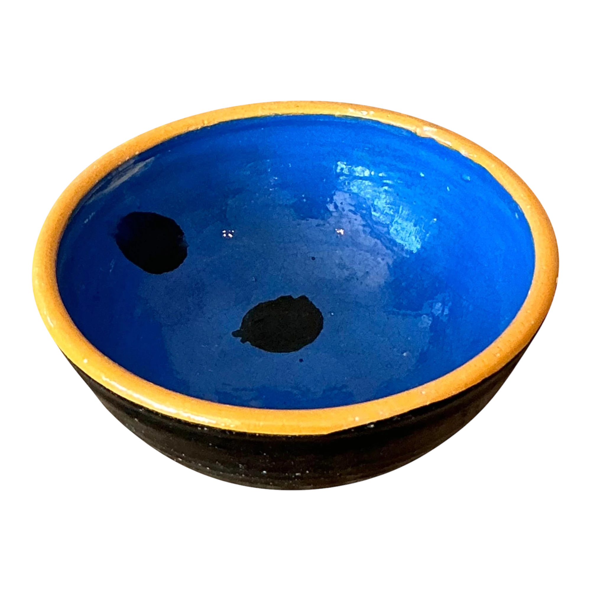 Vintage Boho Studio Pottery Polka Dot Bowl