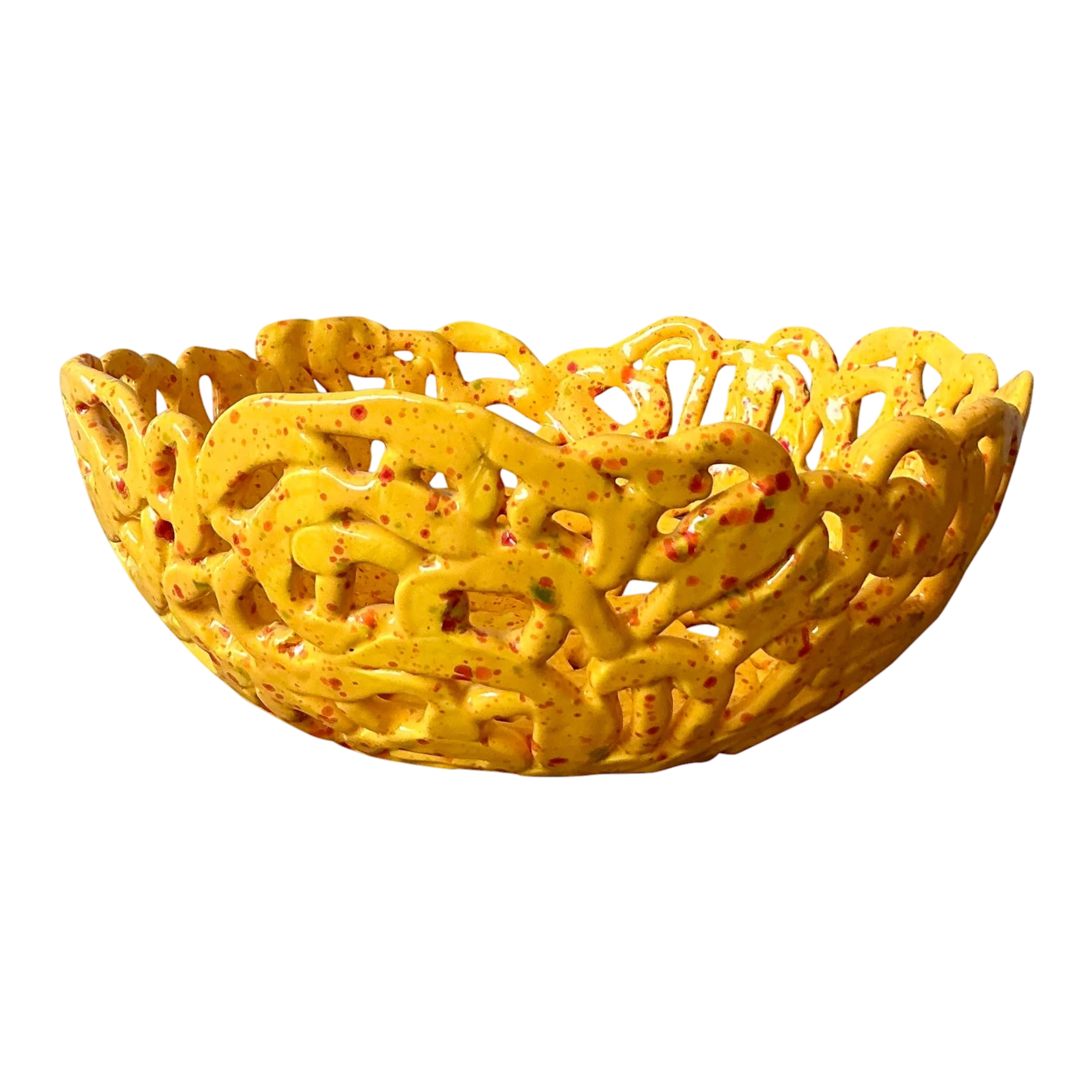 Vintage Boho Studio Pottery Squiggle Bowl