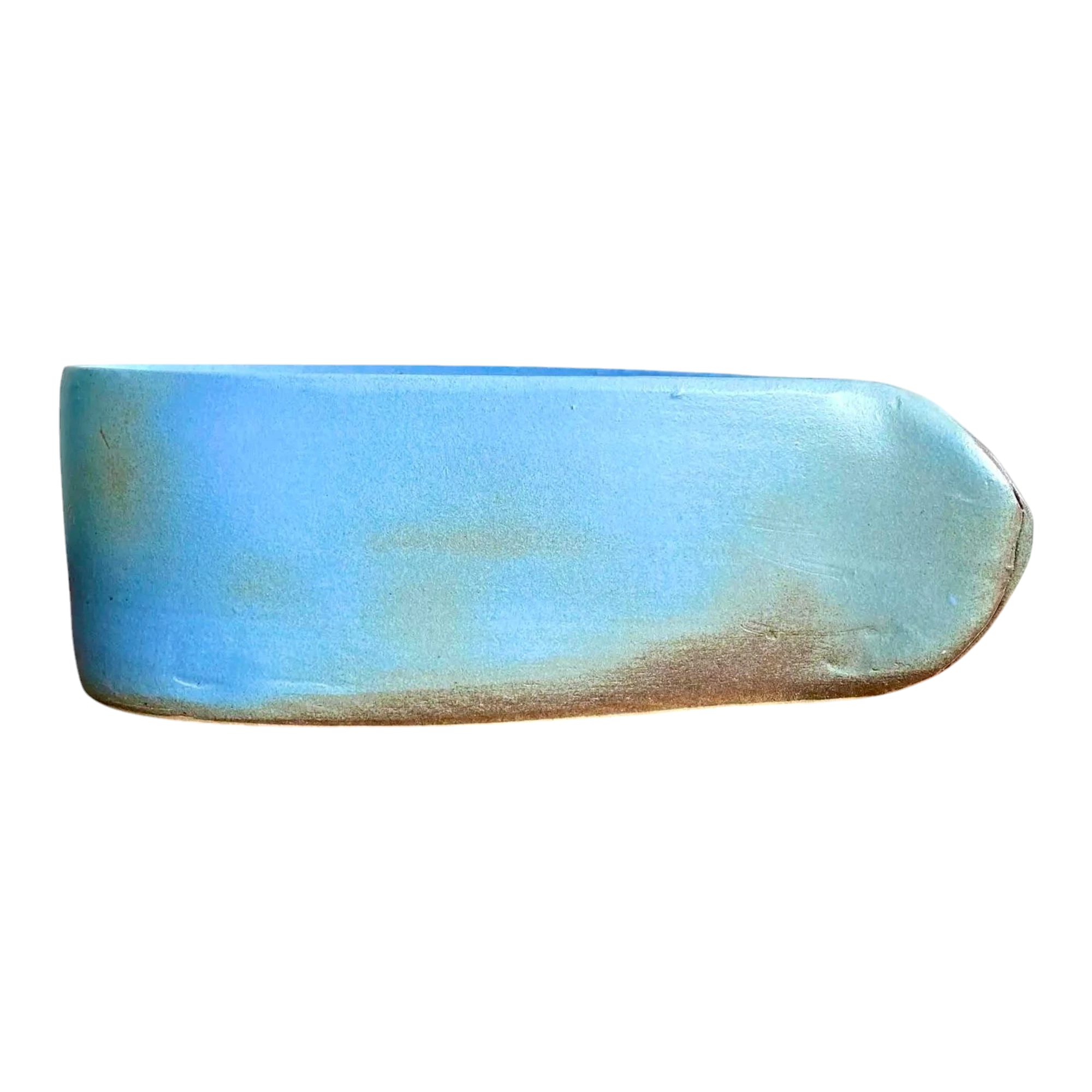 Vintage Boho Studio Pottery Vase - Ceramic, 13.5W x 5H