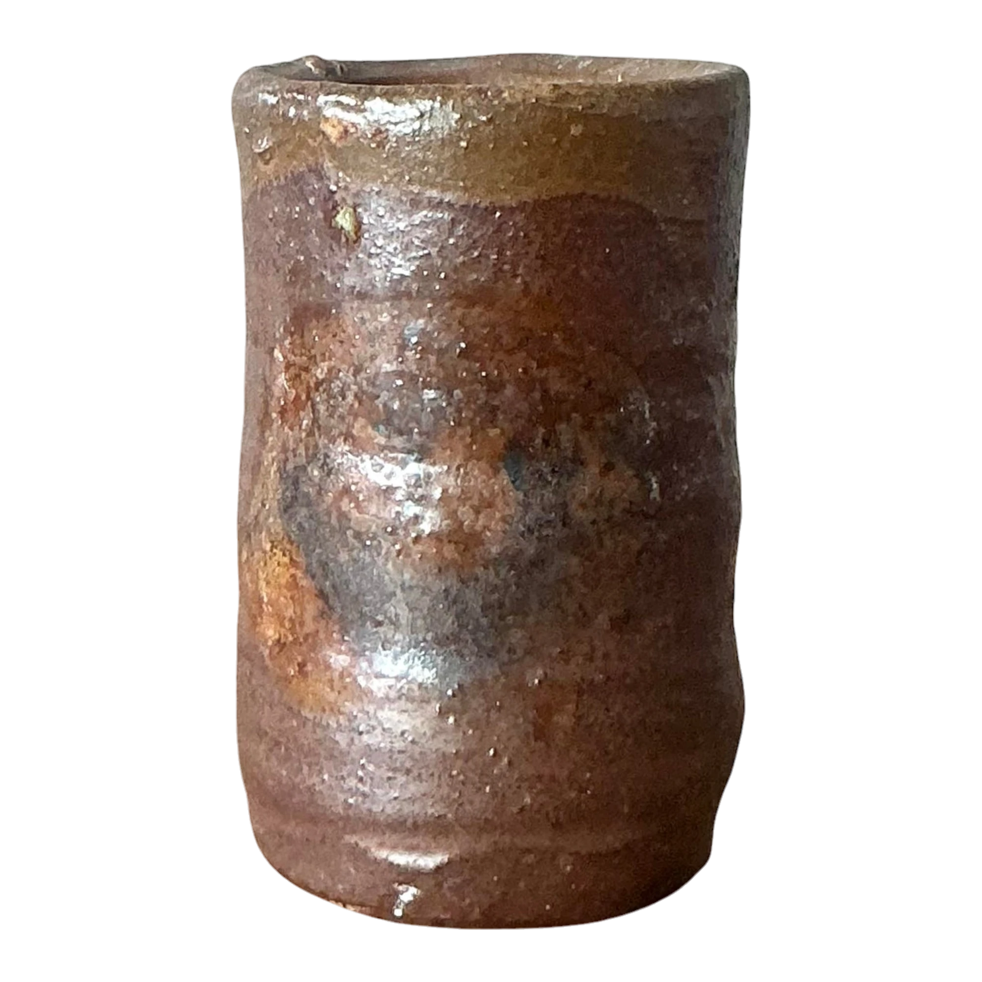 Vintage Boho Studio Pottery Vase - Ceramic, 2.5W x 4H