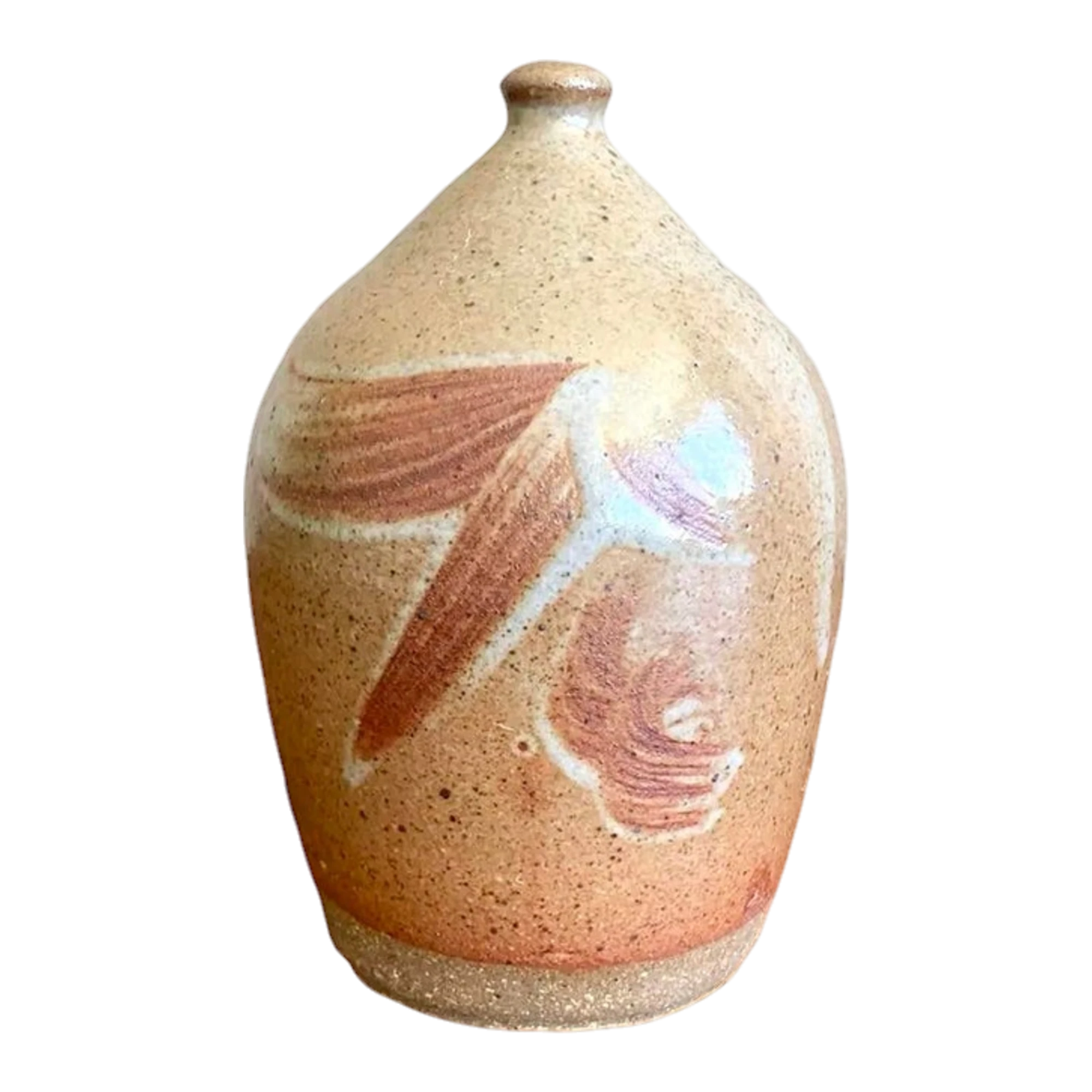 Vintage Boho Studio Pottery Vase - Ceramic, 3.5W x 5.5H