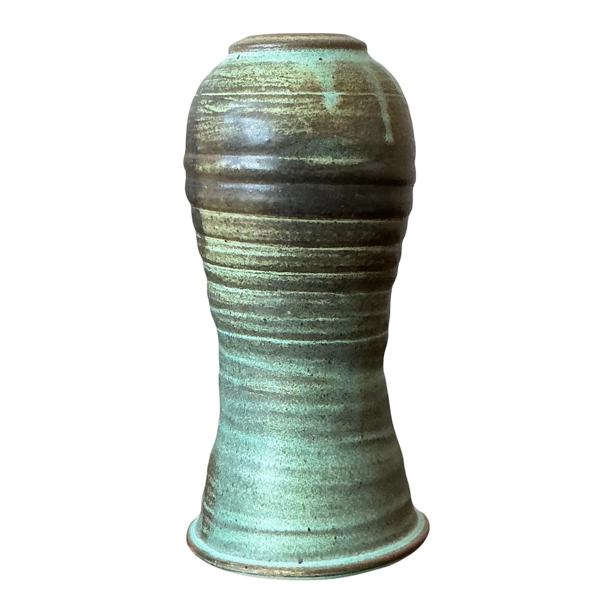 Vintage Boho Studio Pottery Vase - Ceramic, 5W x 10H — additional photo 1