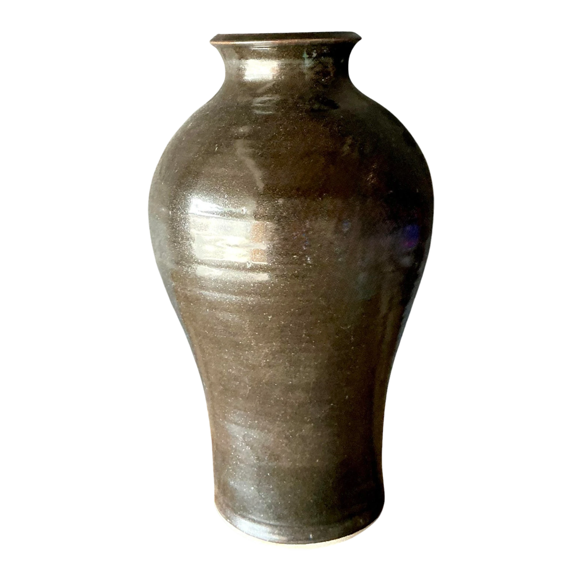 Vintage Boho Studio Pottery Vase - Ceramic, 9.5W x 16H