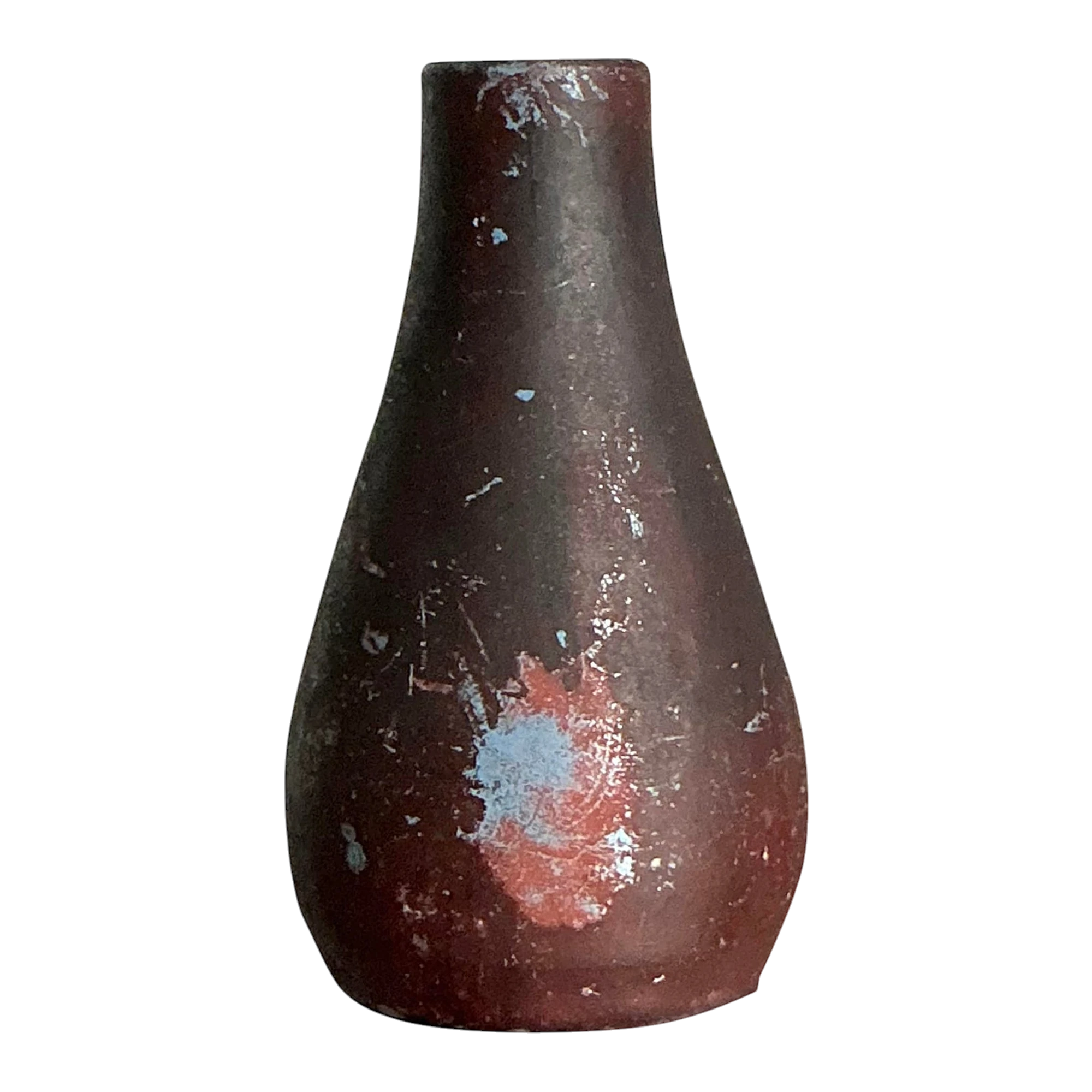 Vintage Boho Studio Pottery Vase - Earthenware, 4.5W x 7.5H