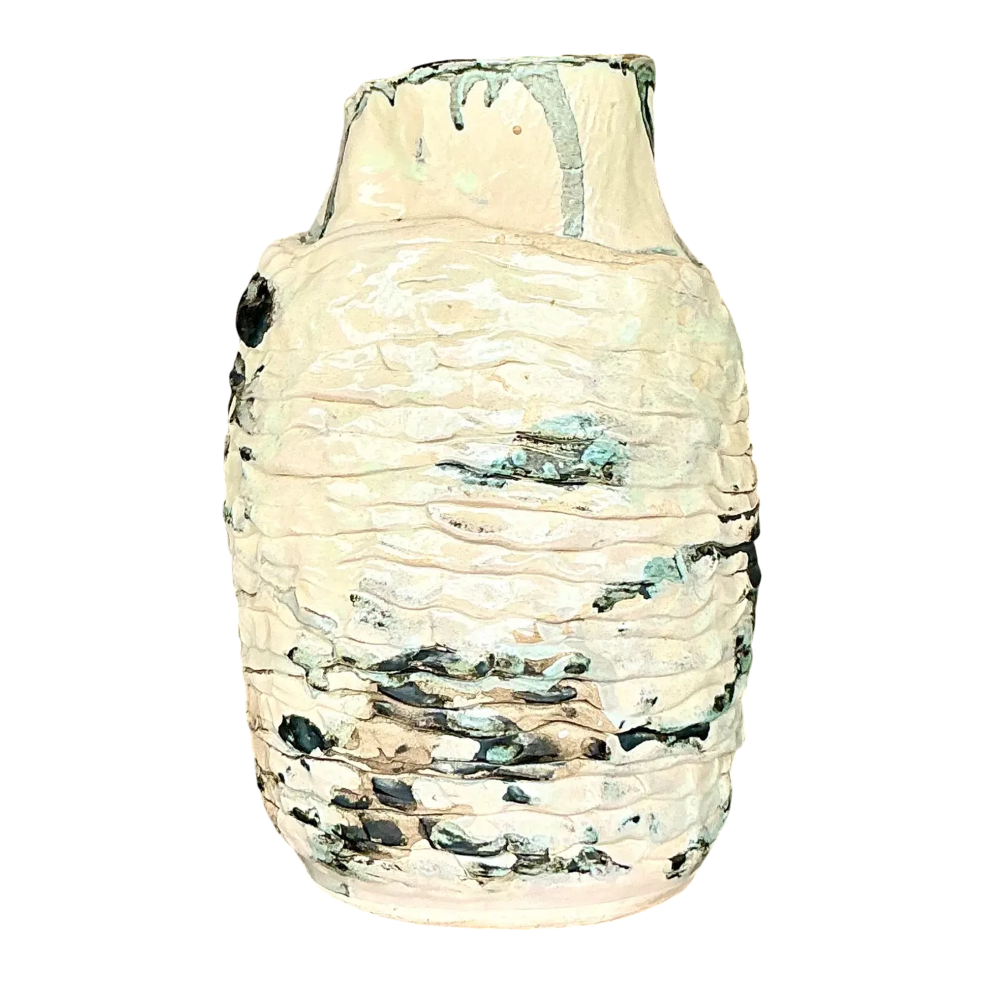 Vintage Boho Studio Pottery Vase - Pottery, 5.5W x 9.25H