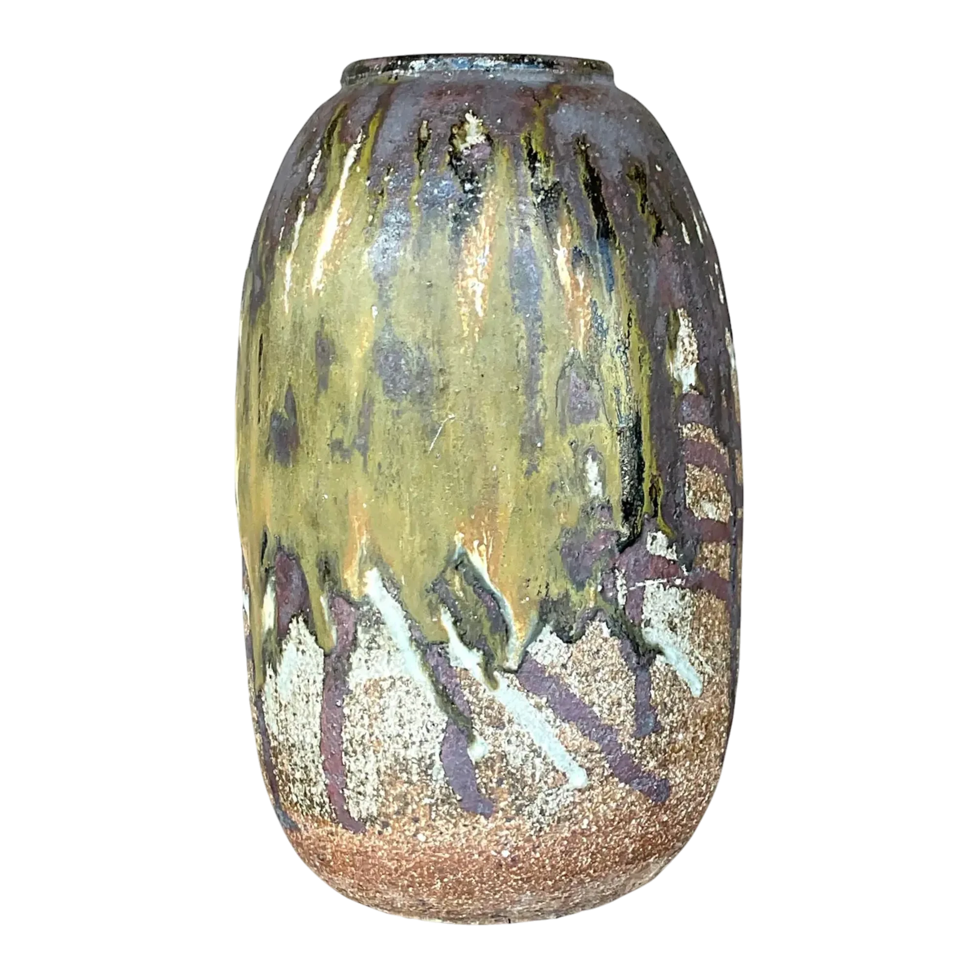Vintage Boho Studio Pottery Vase - Pottery, 5.75W x 10.5H