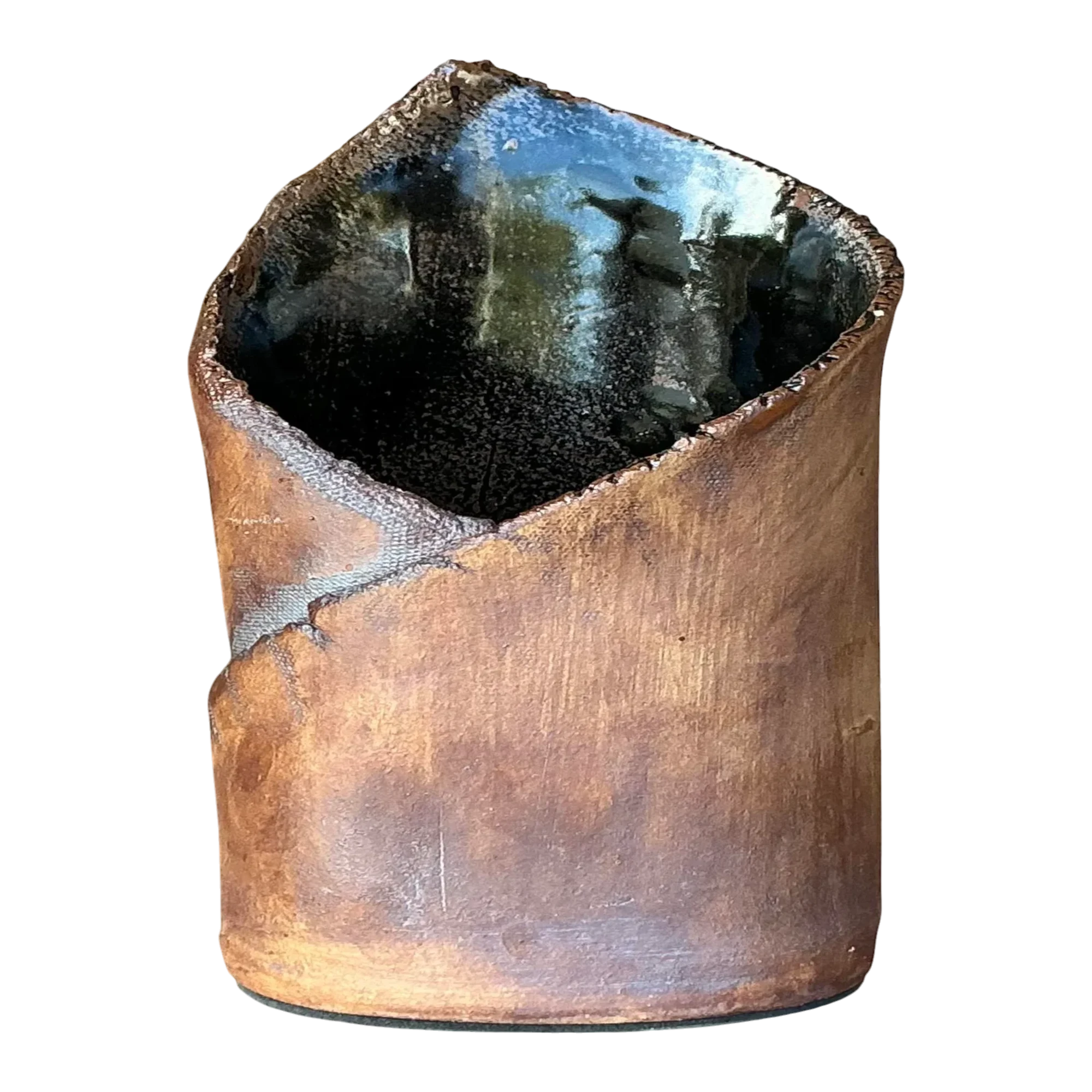 Vintage Boho Studio Pottery Vase - Pottery, 5W x 10.25H