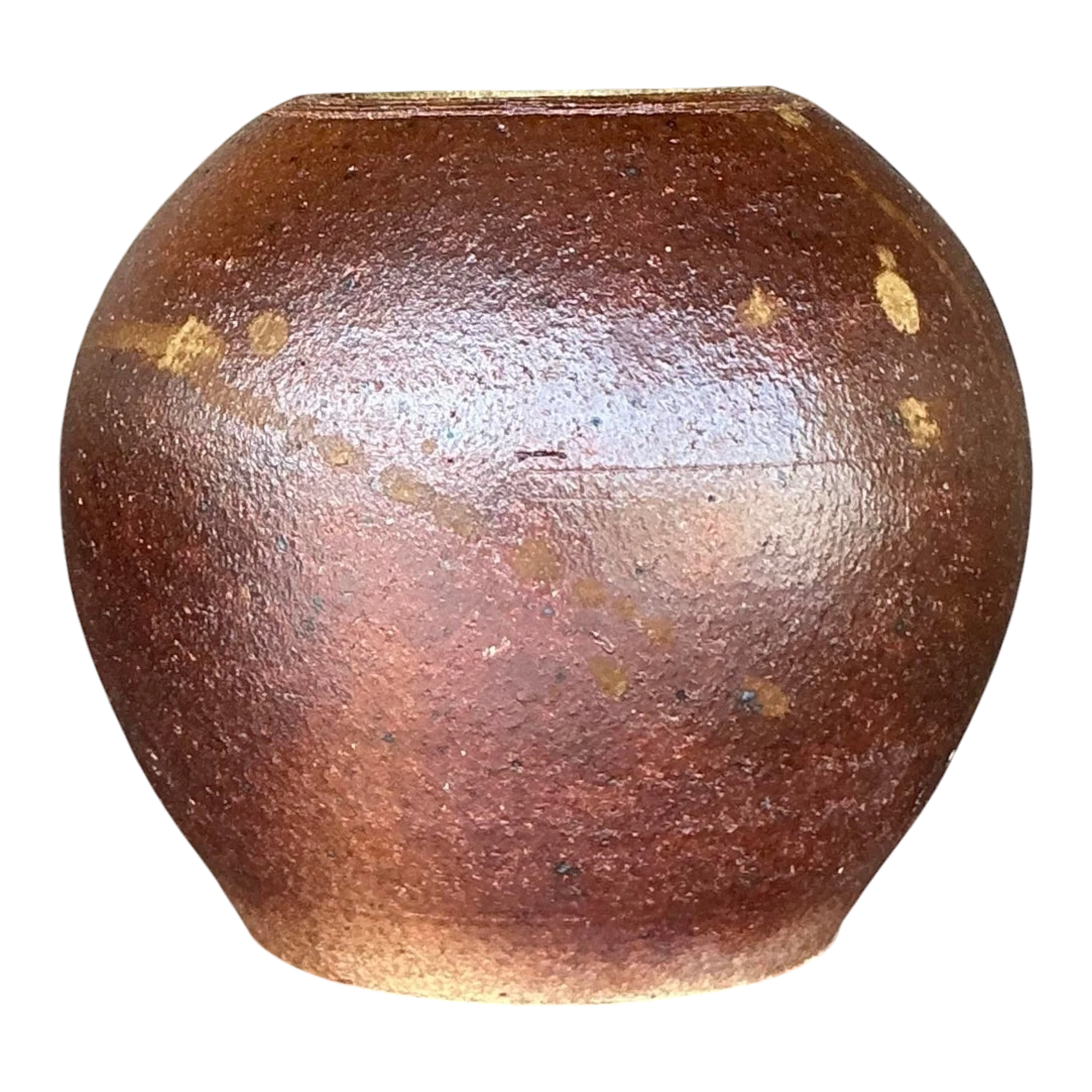 Vintage Boho Studio Pottery Vase - Stone, 6W x 5.5H