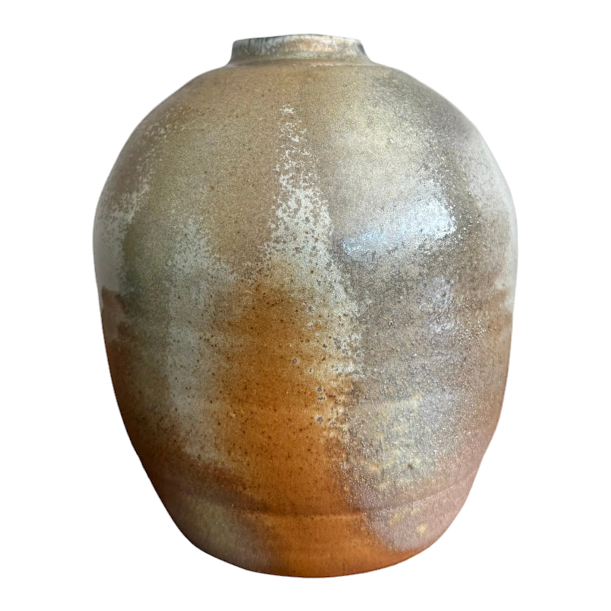 Vintage Boho Studio Pottery Weed Vase - Ceramic, 6W x 8H