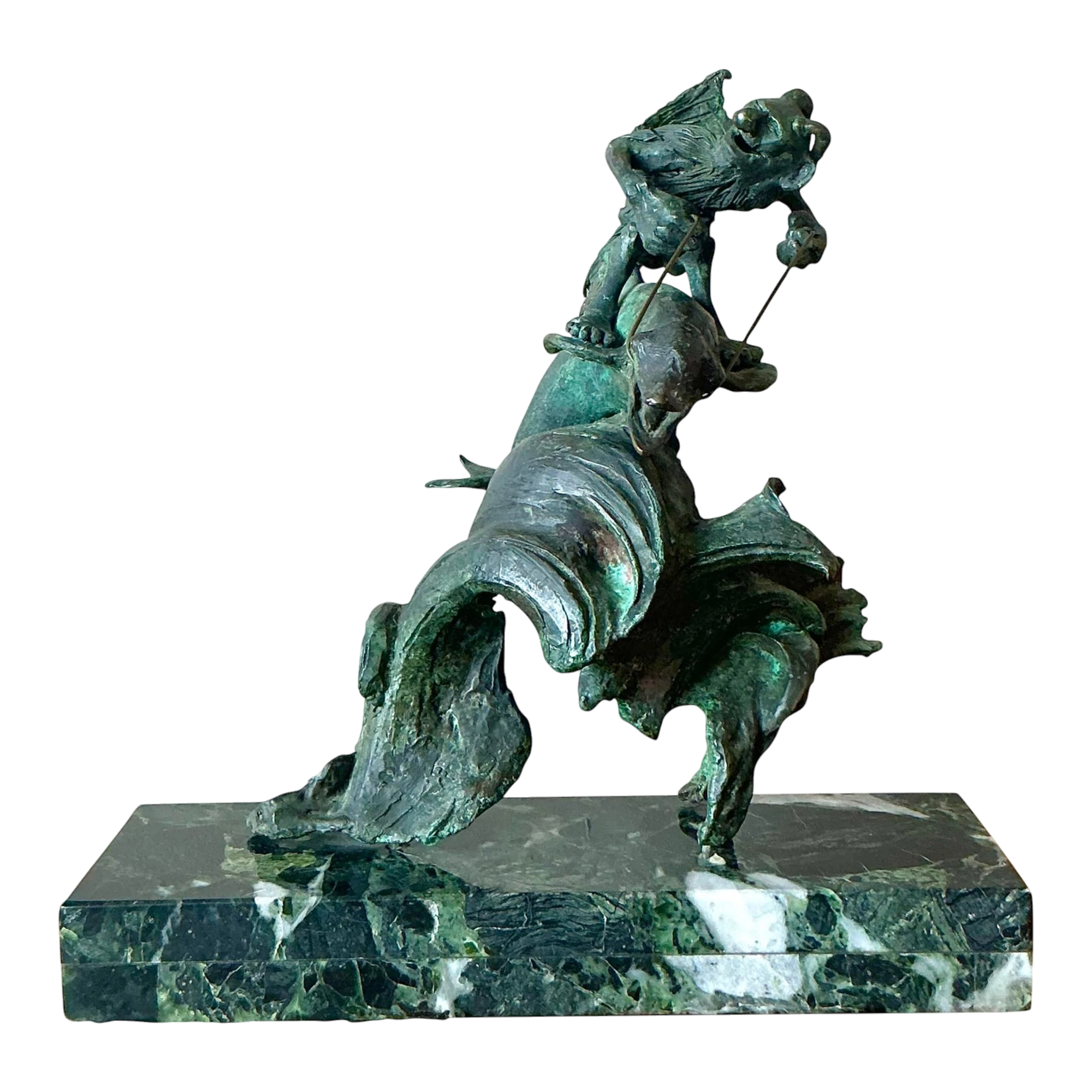 Vintage Boho Surrealist Bronze Sculpture