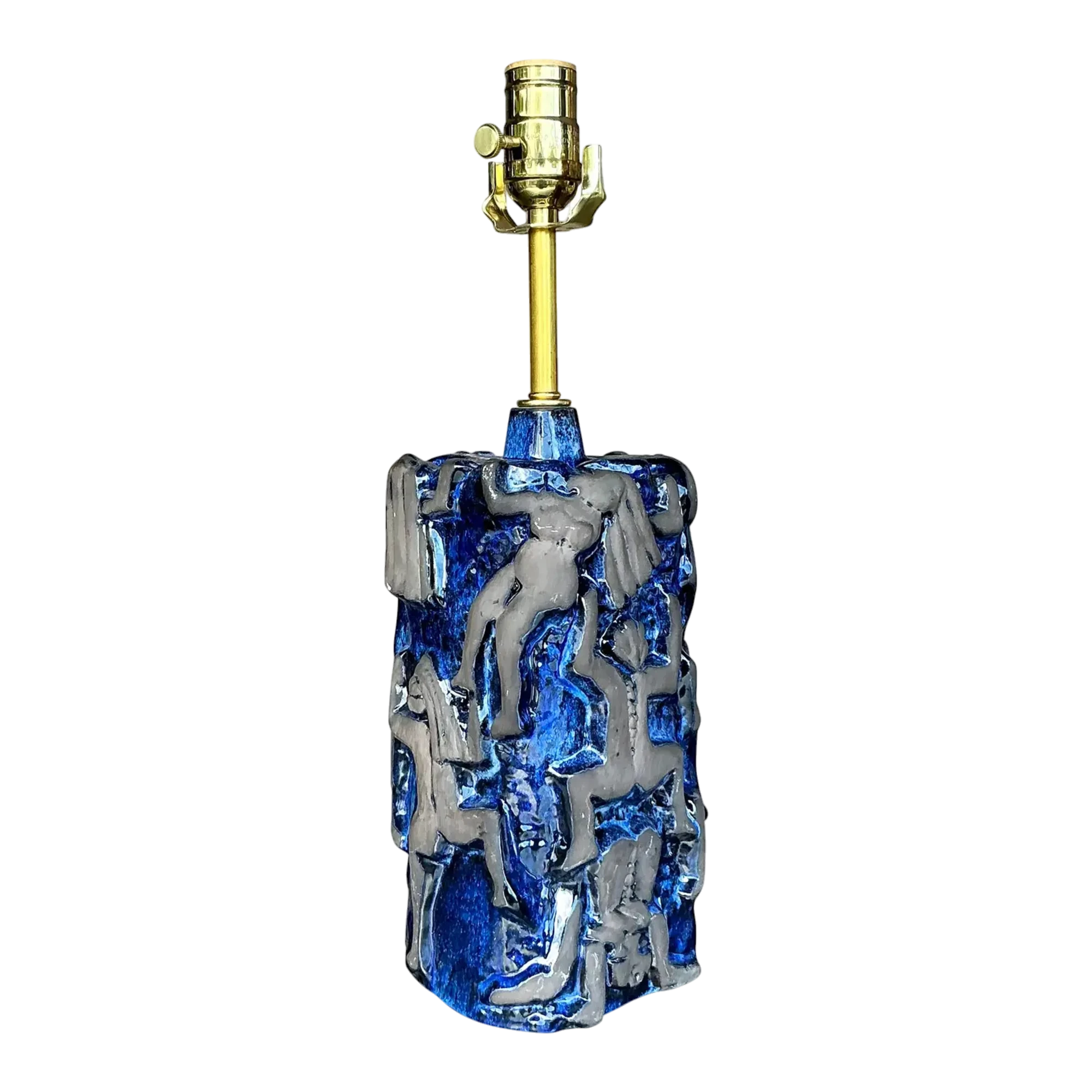 Vintage Boho Swedish Jie Ceramics Figural Lamp