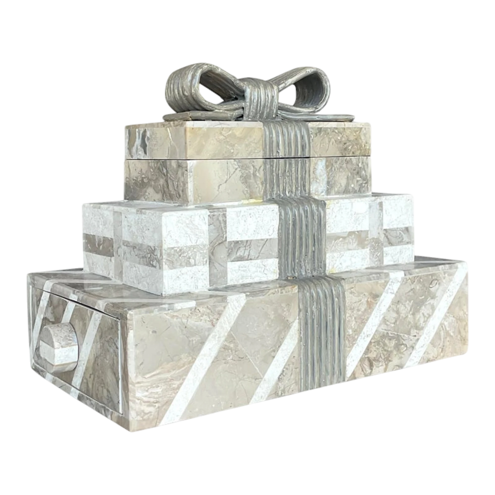 Vintage Boho Tessellated Stone Box