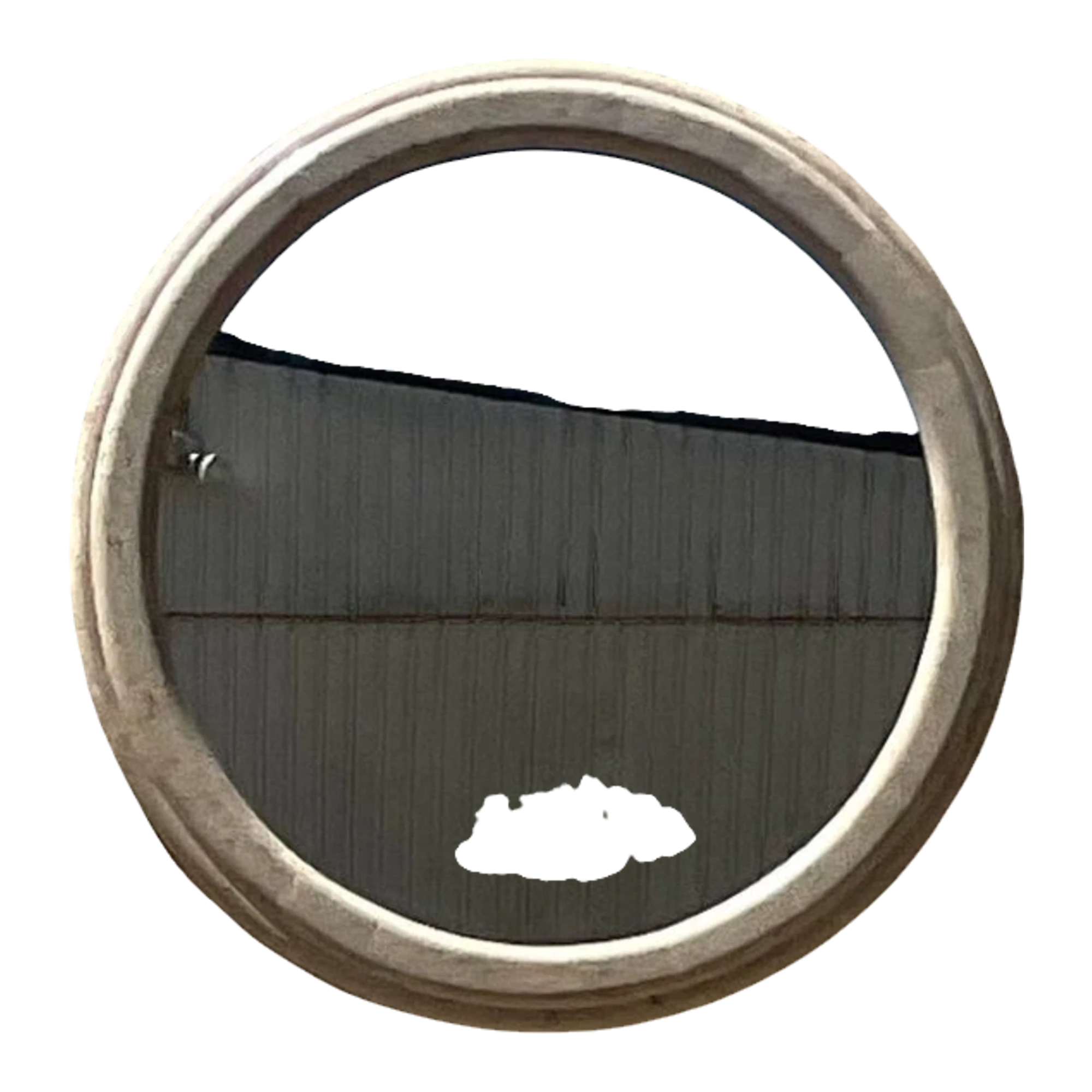 Vintage Boho Tessellated Stone Round Mirror
