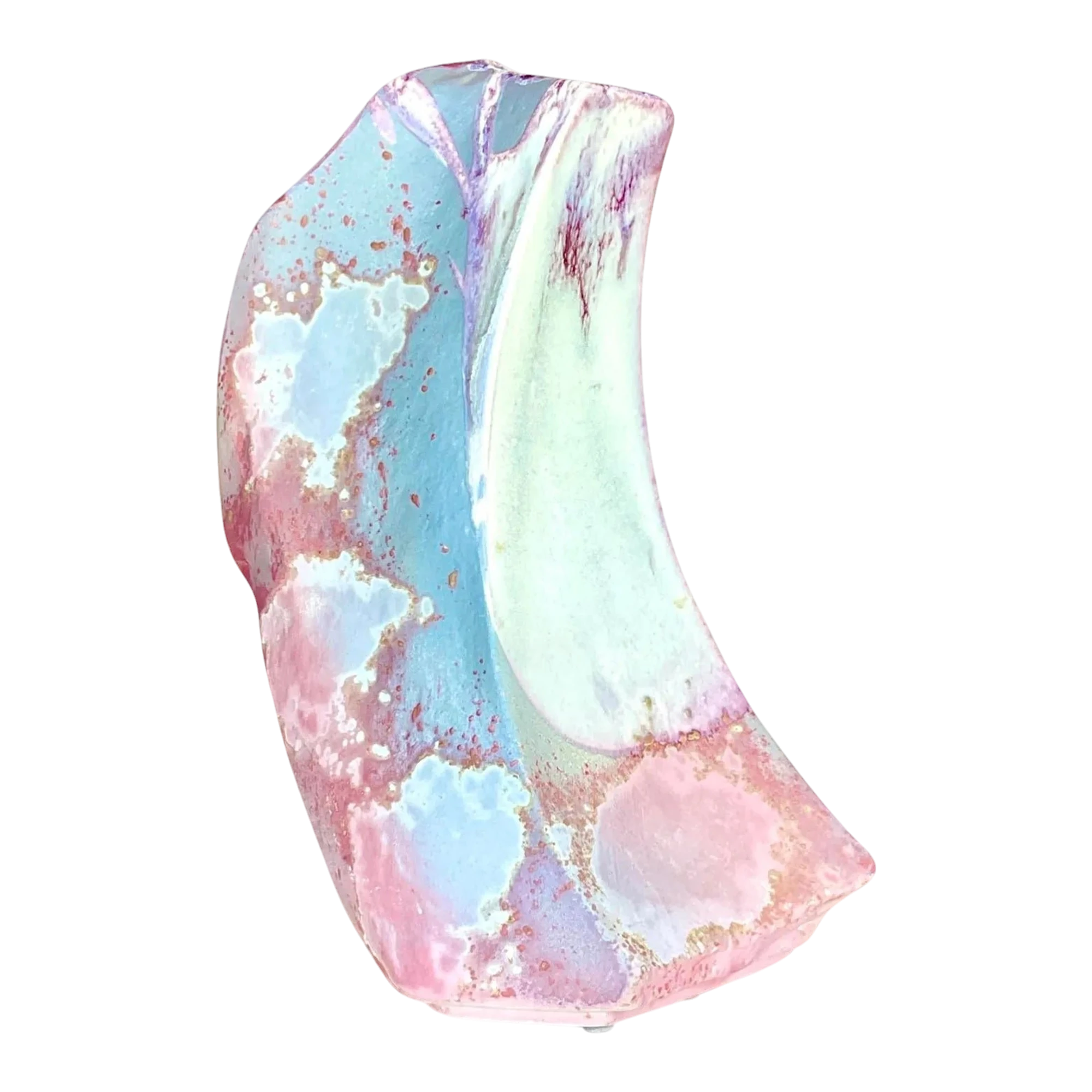 Vintage Boho Tony Evans Raku Fired Vase