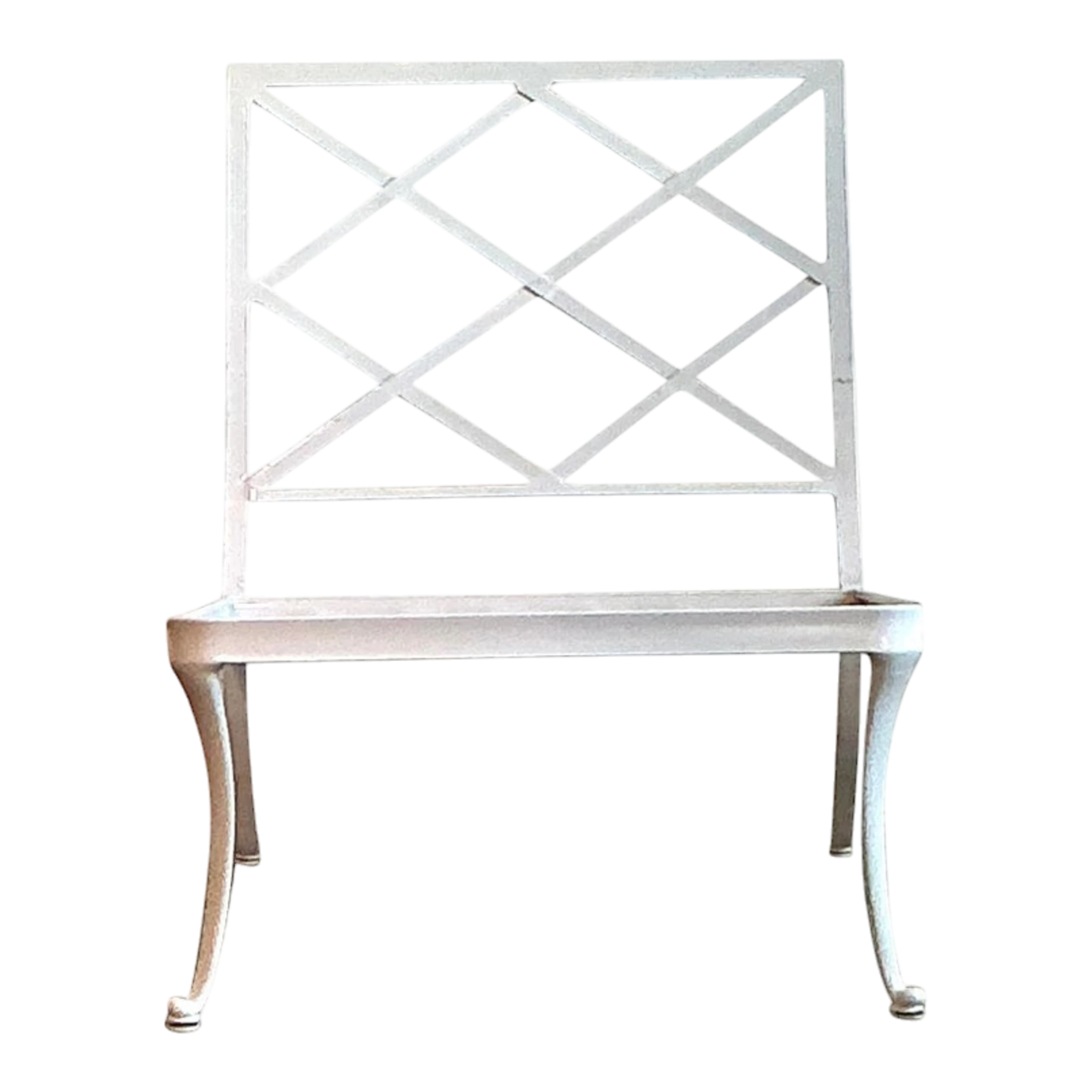 Vintage Boho Trellis Lounge Slipper Chair After Brown Jordan