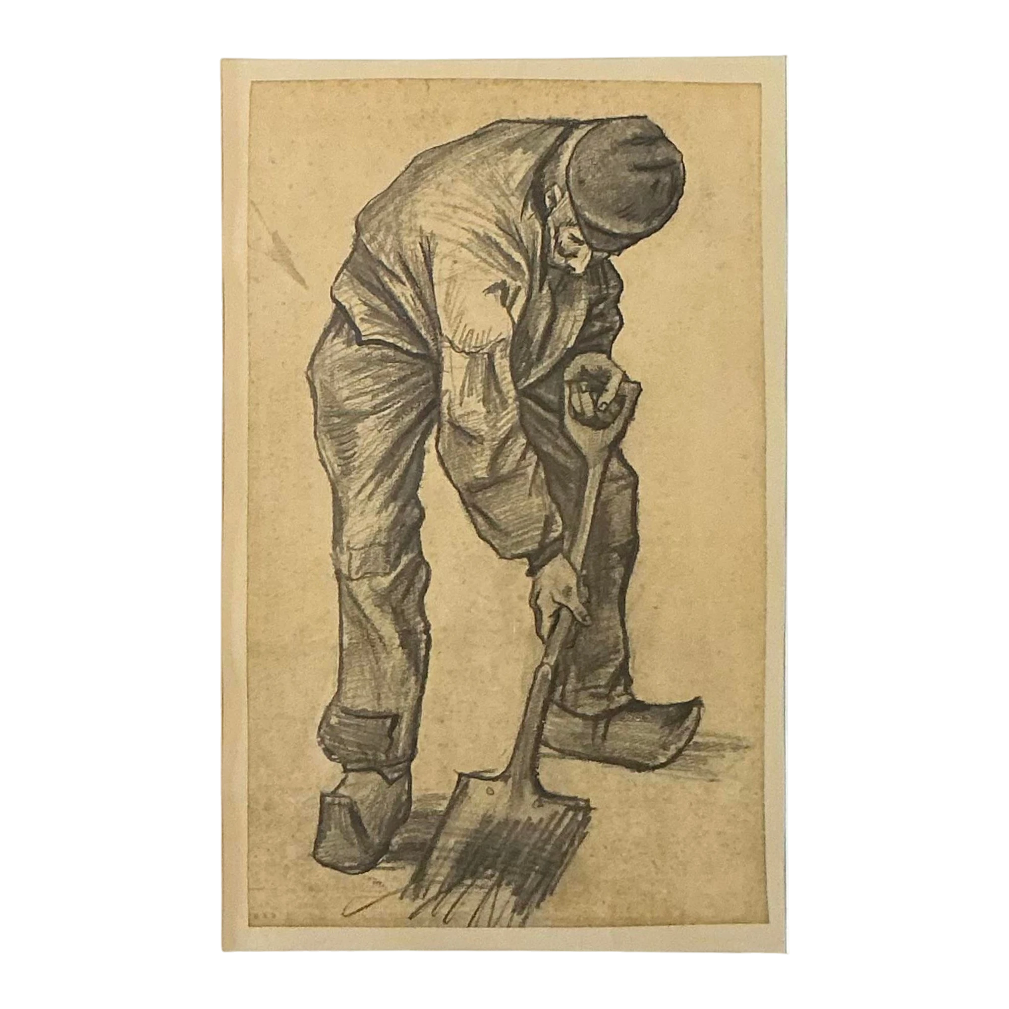 Vintage Boho Van Gogh “Man With a Spade” Print