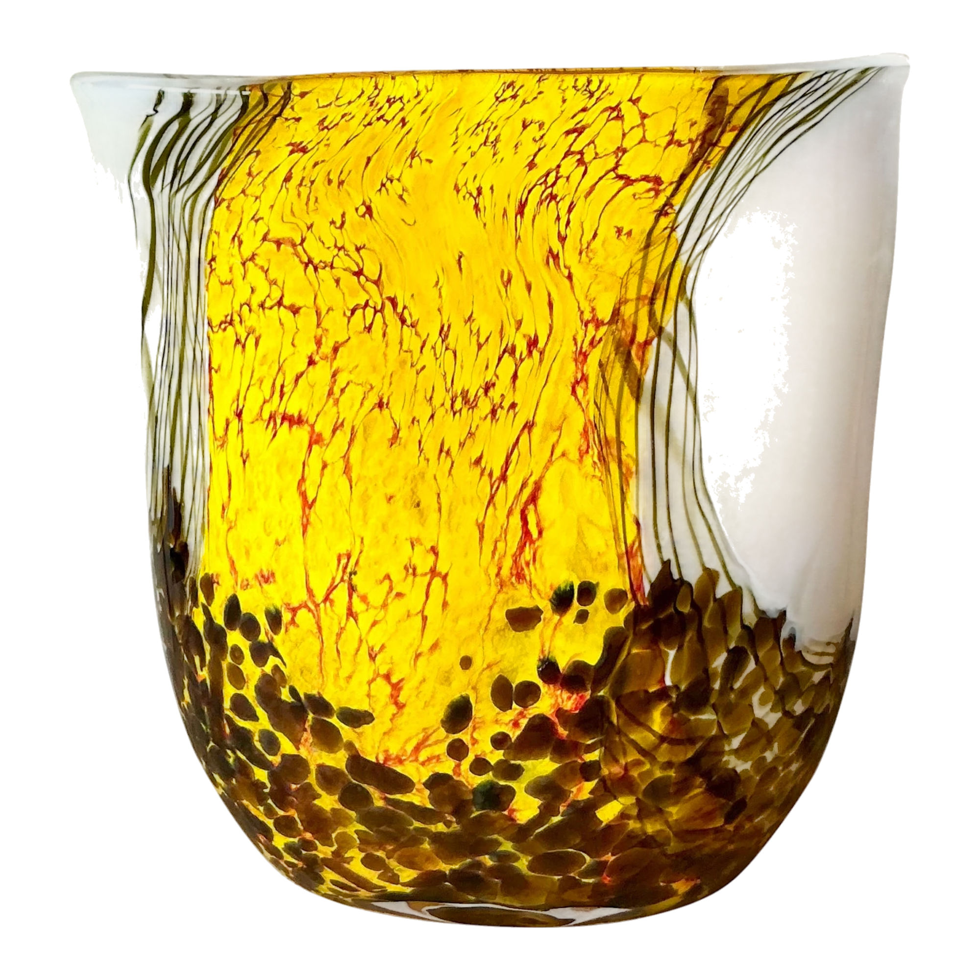 Vintage Boho Volcano Glass Vase